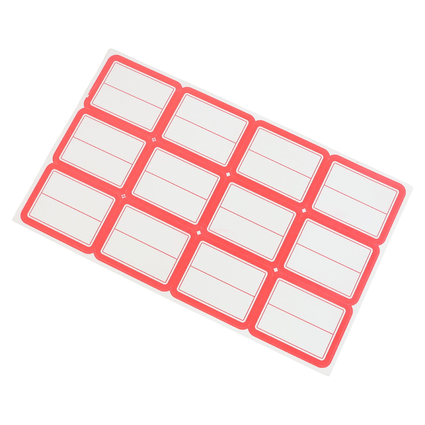 1 Sheet Red & White Rectangular Self-Adhesive Labels - Happy Price - Image 4