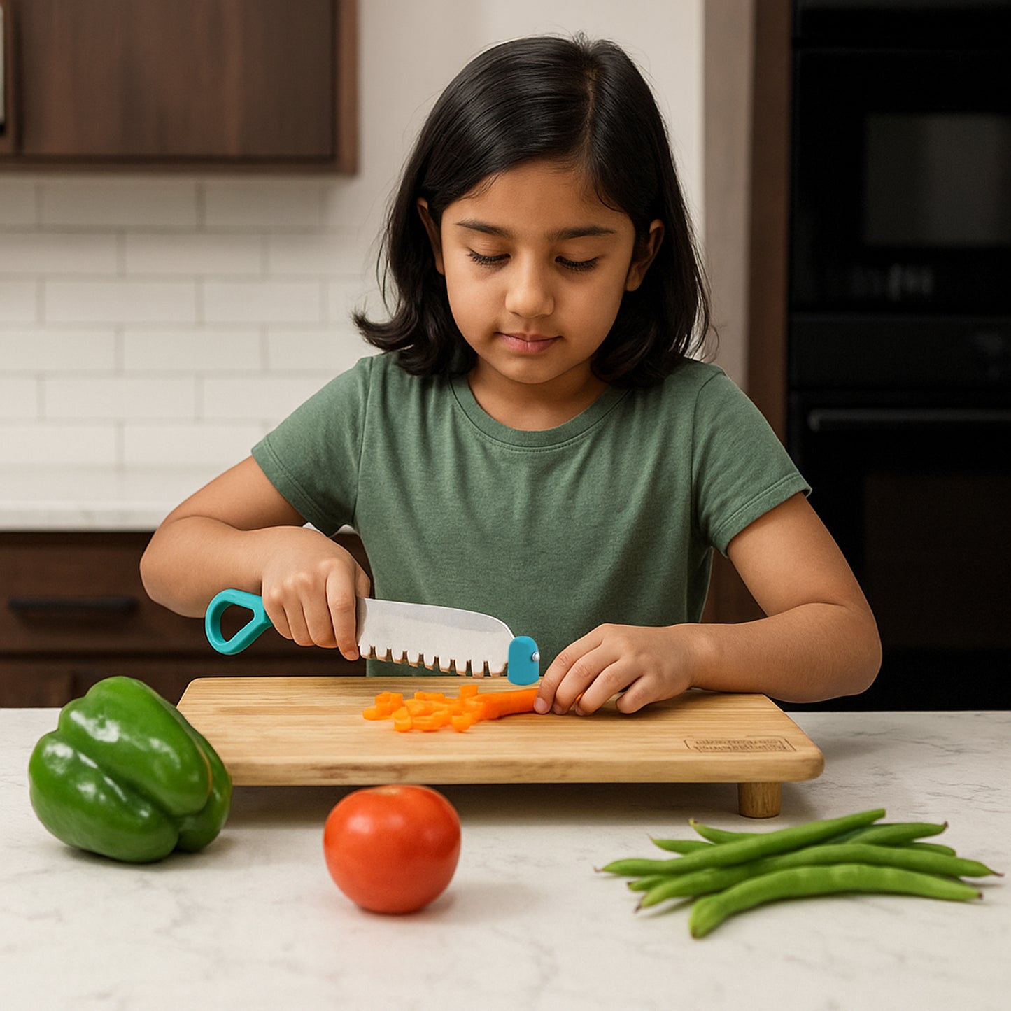 Happyprice Wooden Chopping Board with Knife (1 Pc Set) - Kitchen Prep Tool - Happy Price - Image 5