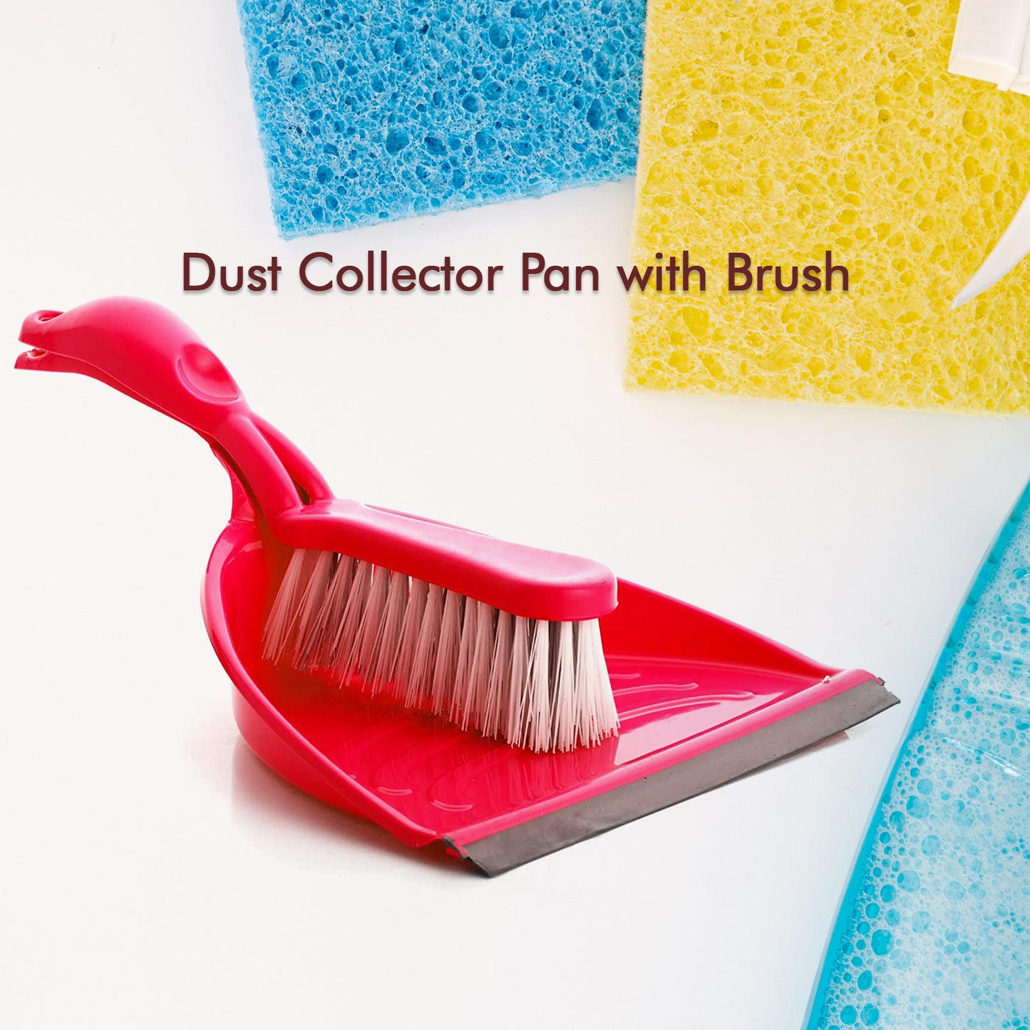 Durable Plastic Dustpan and Brush Set with Long Handle for Home Cleaning - Happy Price - Image 2