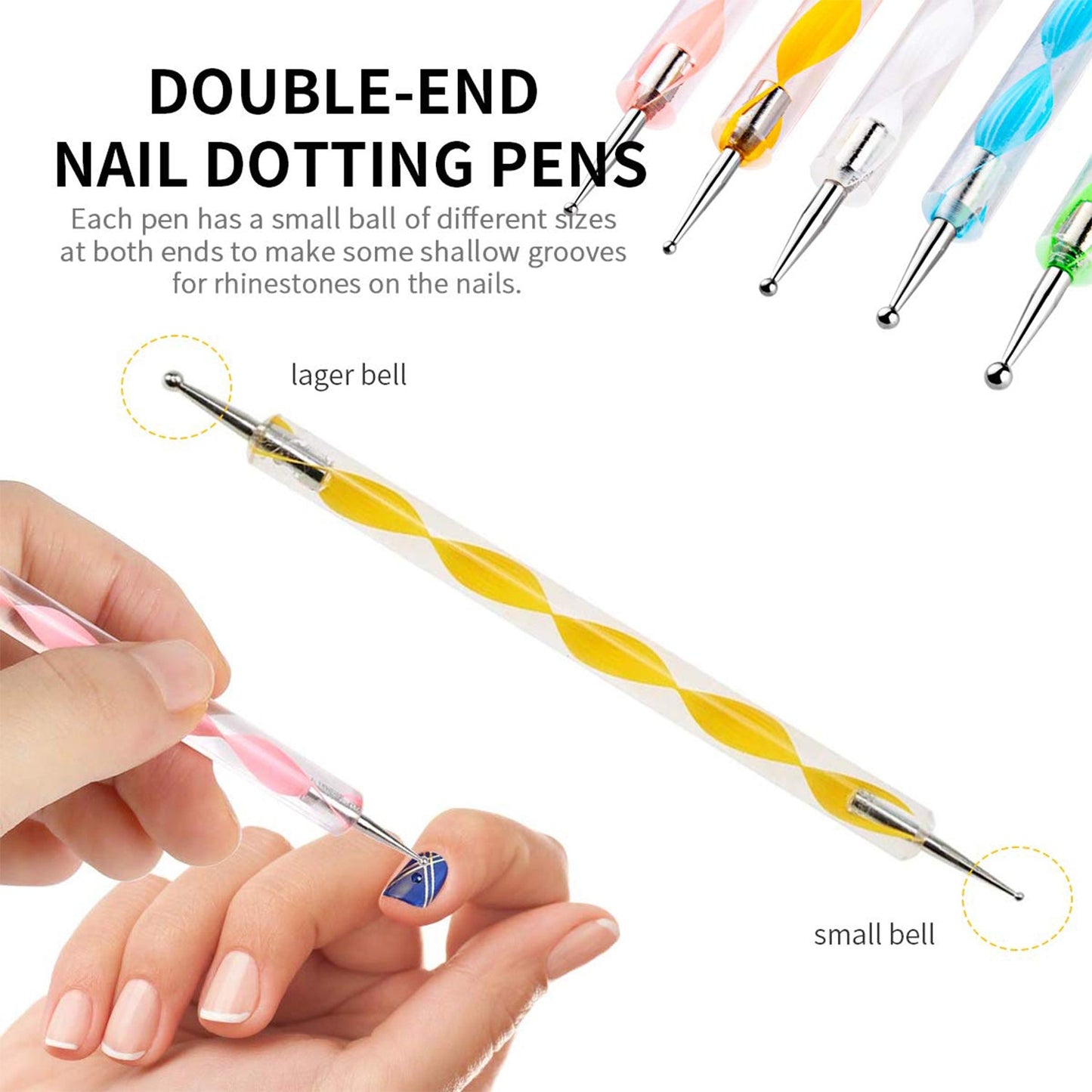 Nail Art Point Pen And Set Used By Womens And Ladies For Their Fashion Purposes. - Happy Price - Image 4