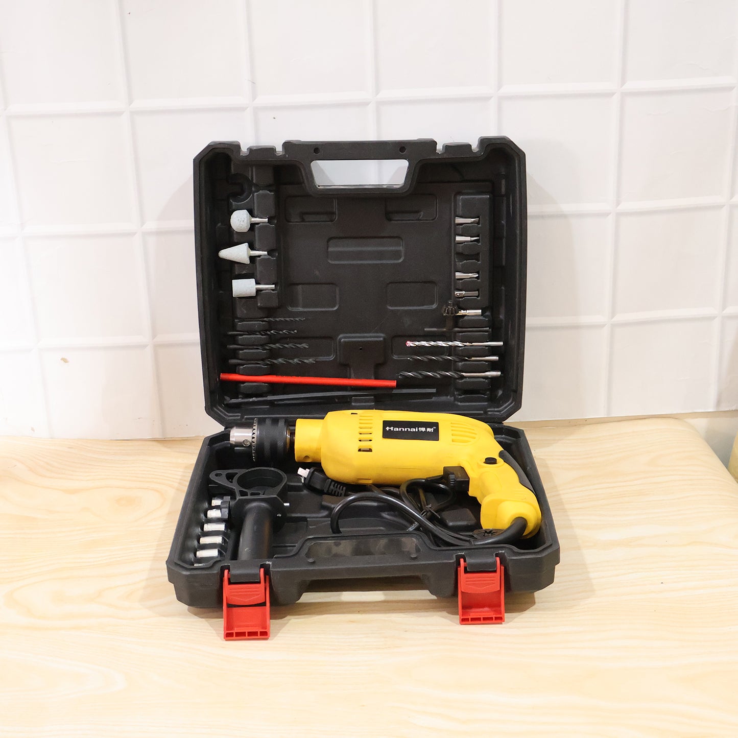 Heavy Duty Corded Electric Drill Machine Tool Kit with Carry Case - 1 Set - Happy Price - Image 6