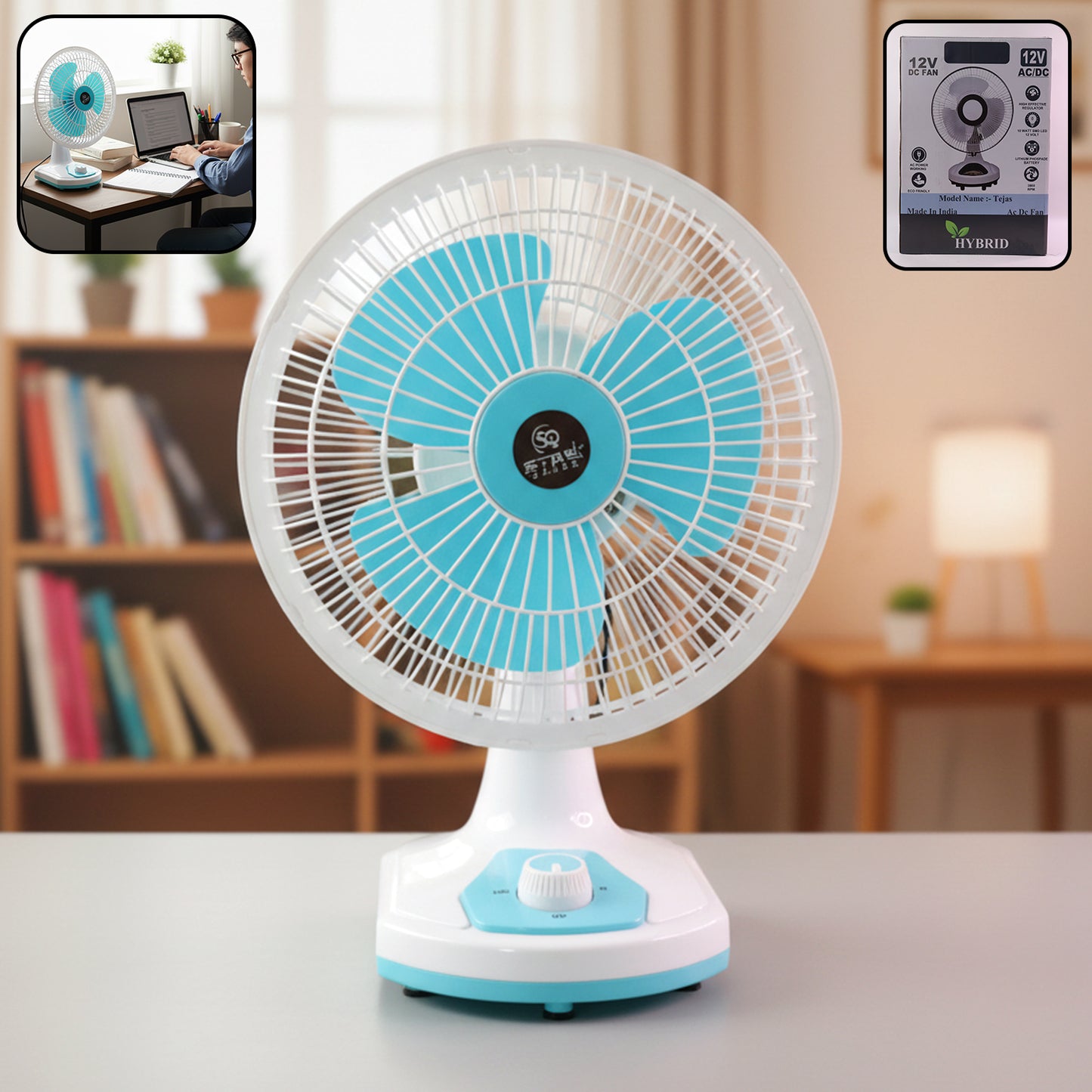 12V DC Table Fan with Variable Speed Control - 1 Piece - Happy Price - Image 2
