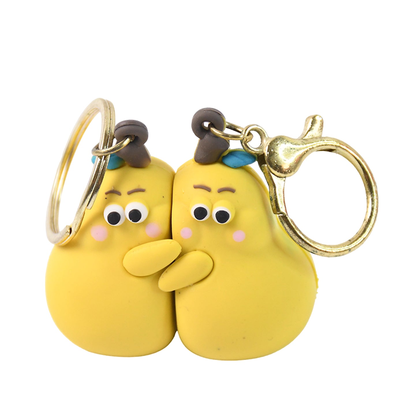 Cute Hugging Couple Cartoon Keychains - Set of 2 - Happy Price - Image 4