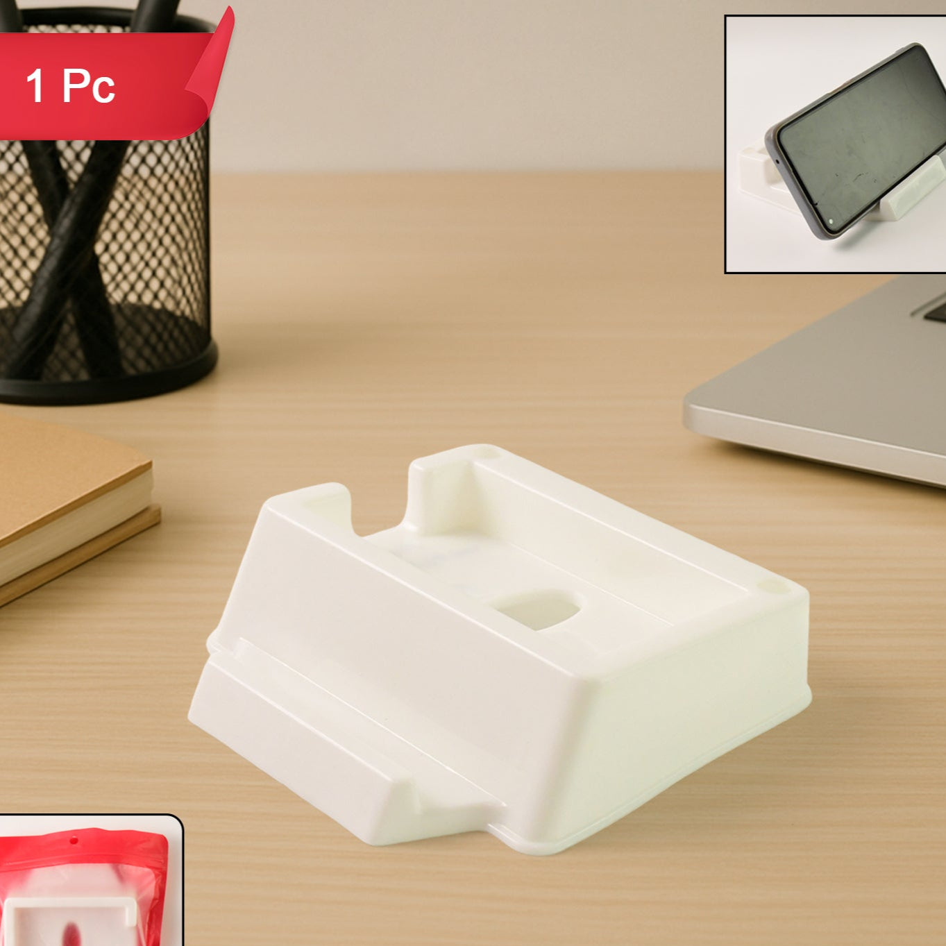 Plastic Mobile Phone Stand Holder (1 Pc) - Happy Price - Image 1