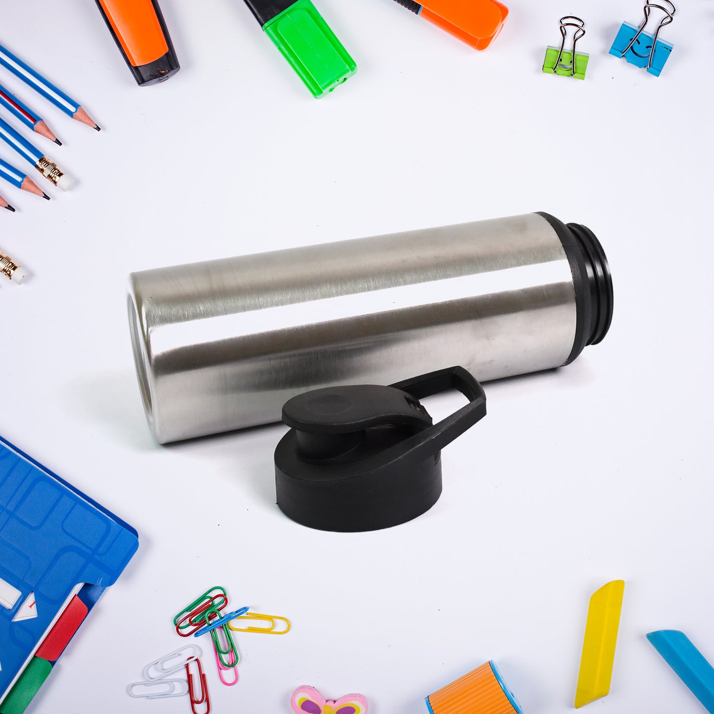 Steel Water Bottle  Sipper Bottle  Fridge Water Bottle Set Of 1 (600 Ml Approx) - Happy Price - Image 4