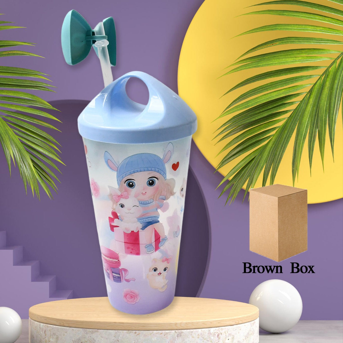 Led Light Unicorn Water Bottletumbler Mug With Straw  Lid For Kids Glitter Sipper With Toy Drinking Cups For Boys And Girls Schooltuitiongym Picnic Kids And Adults Birthday Return Gifts - Happy Price - Image 1