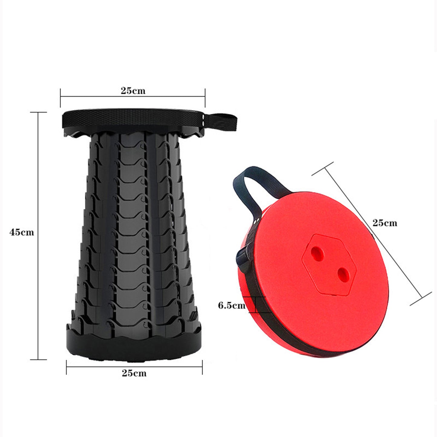 Foldable Retractable Height Adjusting Stool Space Saving Telescopic Stool For Fishing Hiking Stool For Adults And Kids. - Happy Price - Image 4