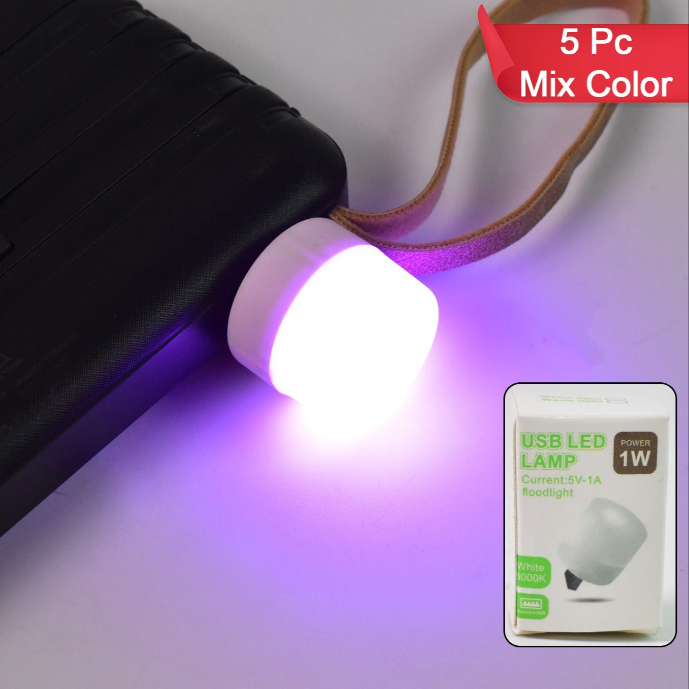 Usb Led Lamp Night Light Mini Portable For Pc And Laptop (5 Pcs  Mix Color) - Happy Price - Image 1