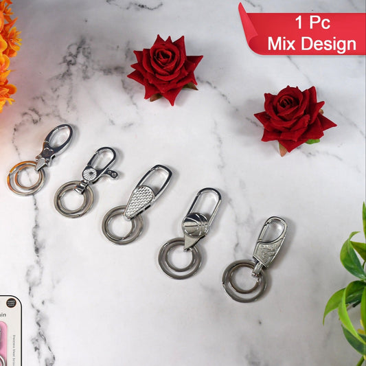 Heavy Duty Key Holder Keychain Key Chain (1 Pc  Mix Design) - Happy Price - Image 1