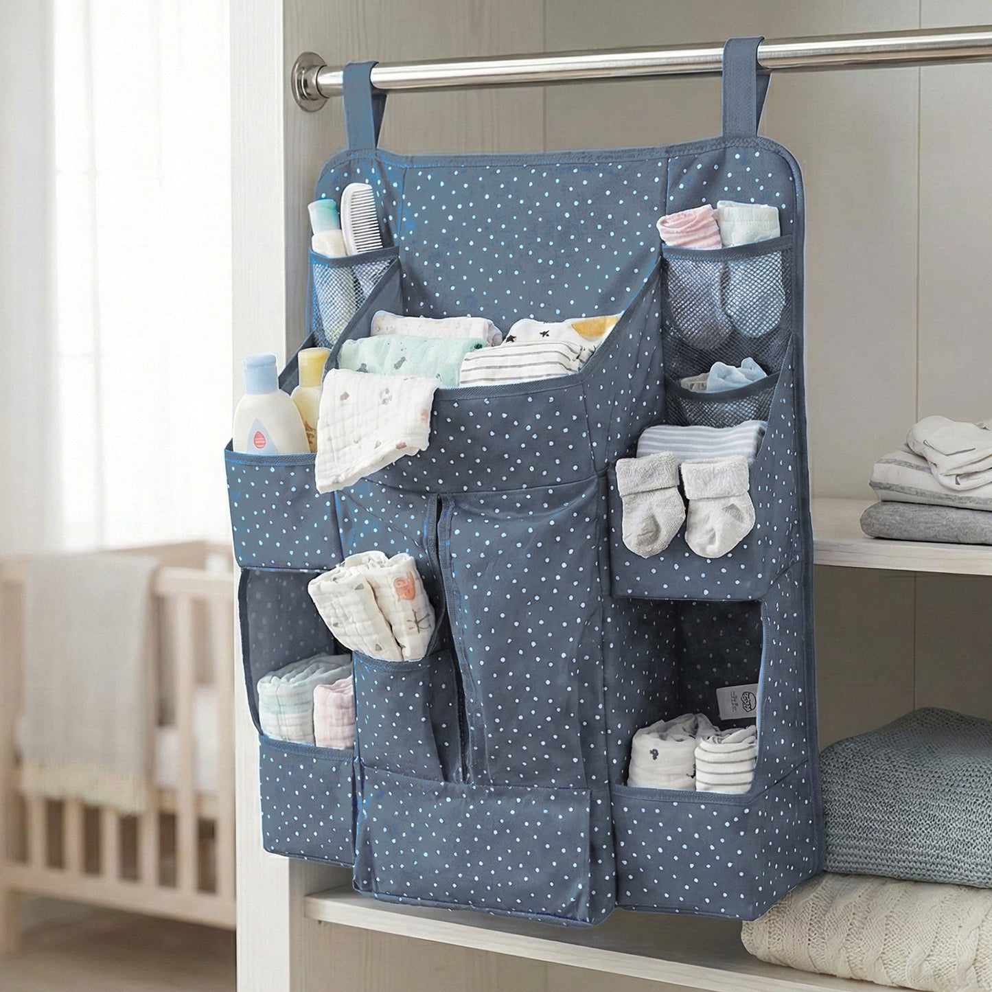Multi-Pocket Hanging Baby Organizer (1 Pc) for Nursery Essentials - Happy Price - Image 3