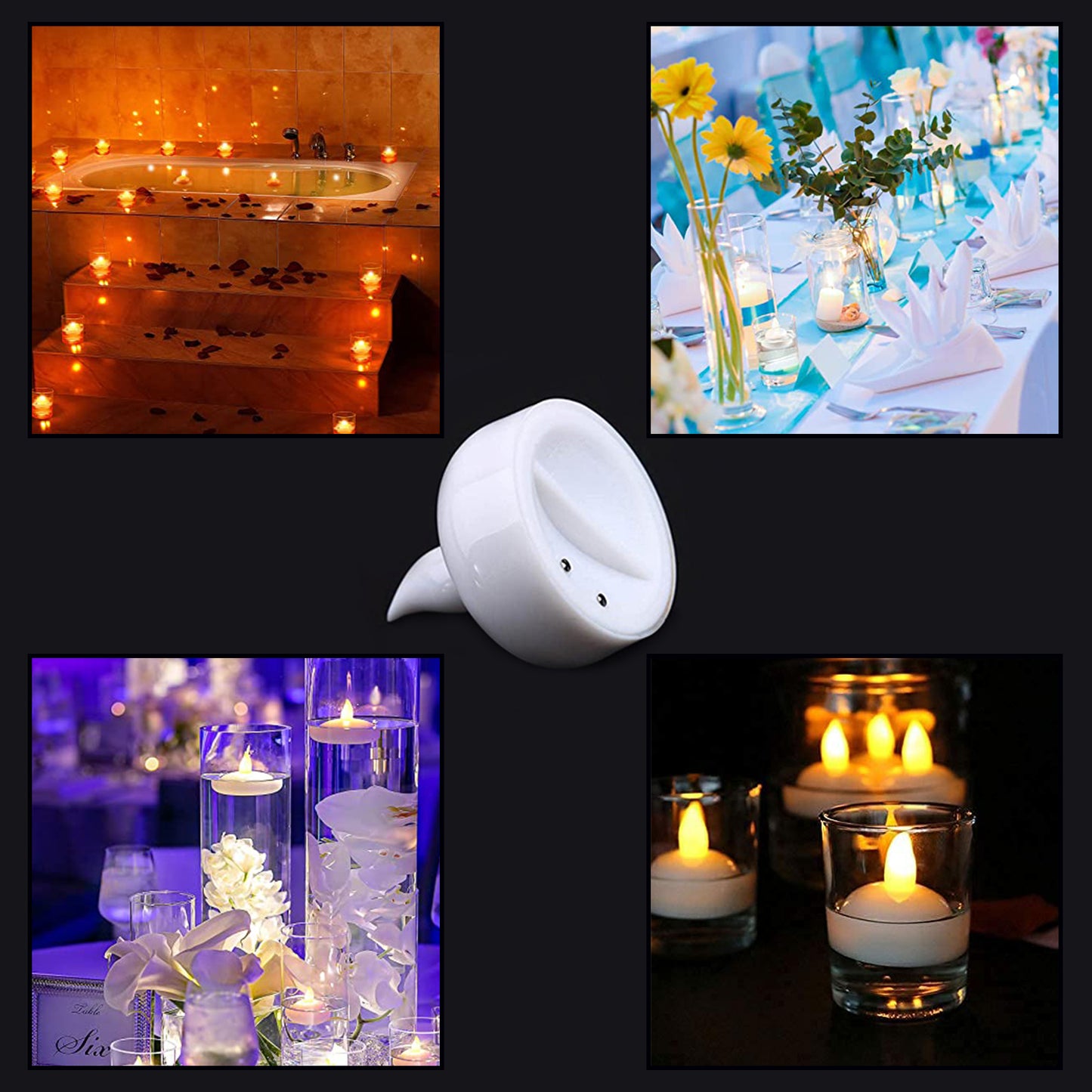 Set Of 12 Flameless Floating Candles Battery Operated Tea Lights Tealight Candle - Decorative Wedding. - Happy Price - Image 7