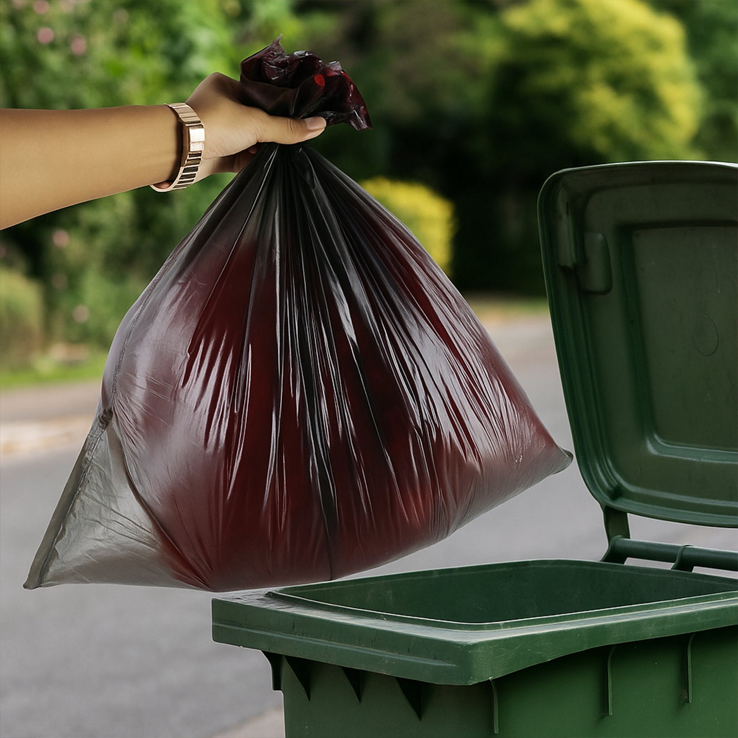 Garbage Bags Roll 45 x 45 cm (1 Pc, Mix Color) - Strong Dustbin Liners - Happy Price - Image 3