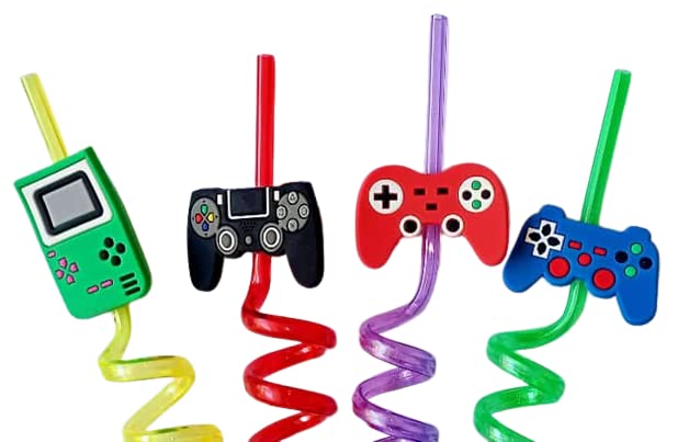 Reusable Straws Are Perfect For Kids Summer Parties. Plastic Straws Reusable Drinking Straws With Cartoon Decoration For Kids Birthday Party Favorsnbspor Other Summer Celebration (4 Pc Set) - Happy Price - Image 4