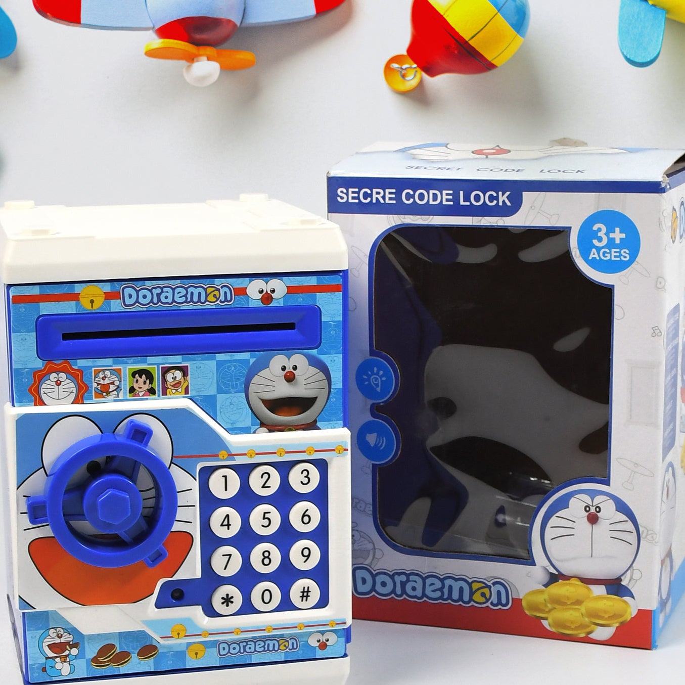 Money Safe Atm Kids Piggy Savings Bank With Electronic Lock Piggy Bank Atm With Password Cartoon Piggy Bank For Kids - Happy Price - Image 1