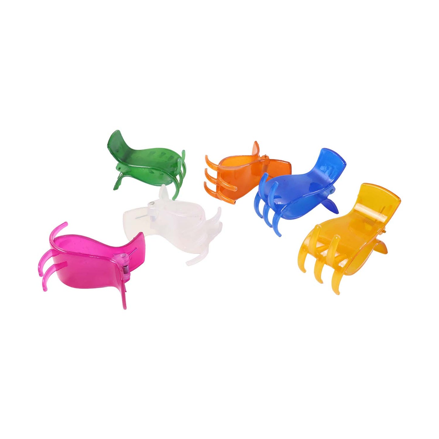 6 Pc Mini Hair Claw Clips for Girls - Colorful Small Hair Clamps for Styling - Happy Price - Image 5