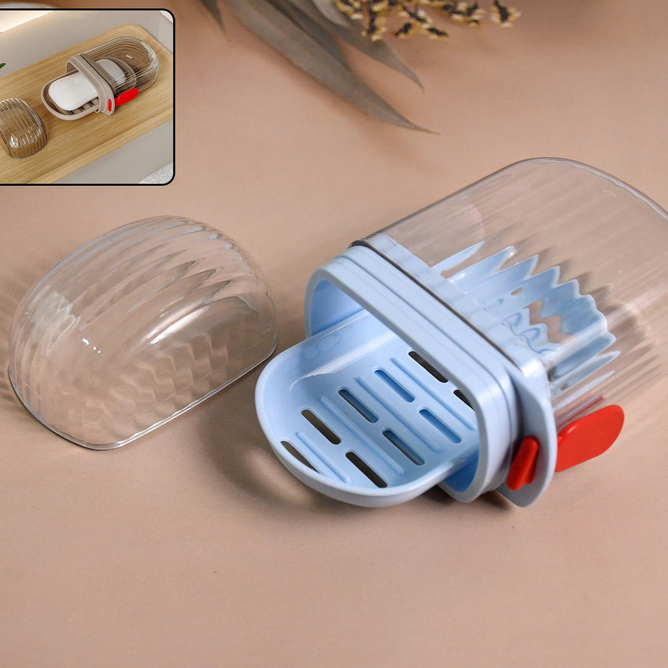 Multifunctional Soap Box With Drain Tray And Lock Clip Sabudani (1 Pc) - Happy Price - Image 1