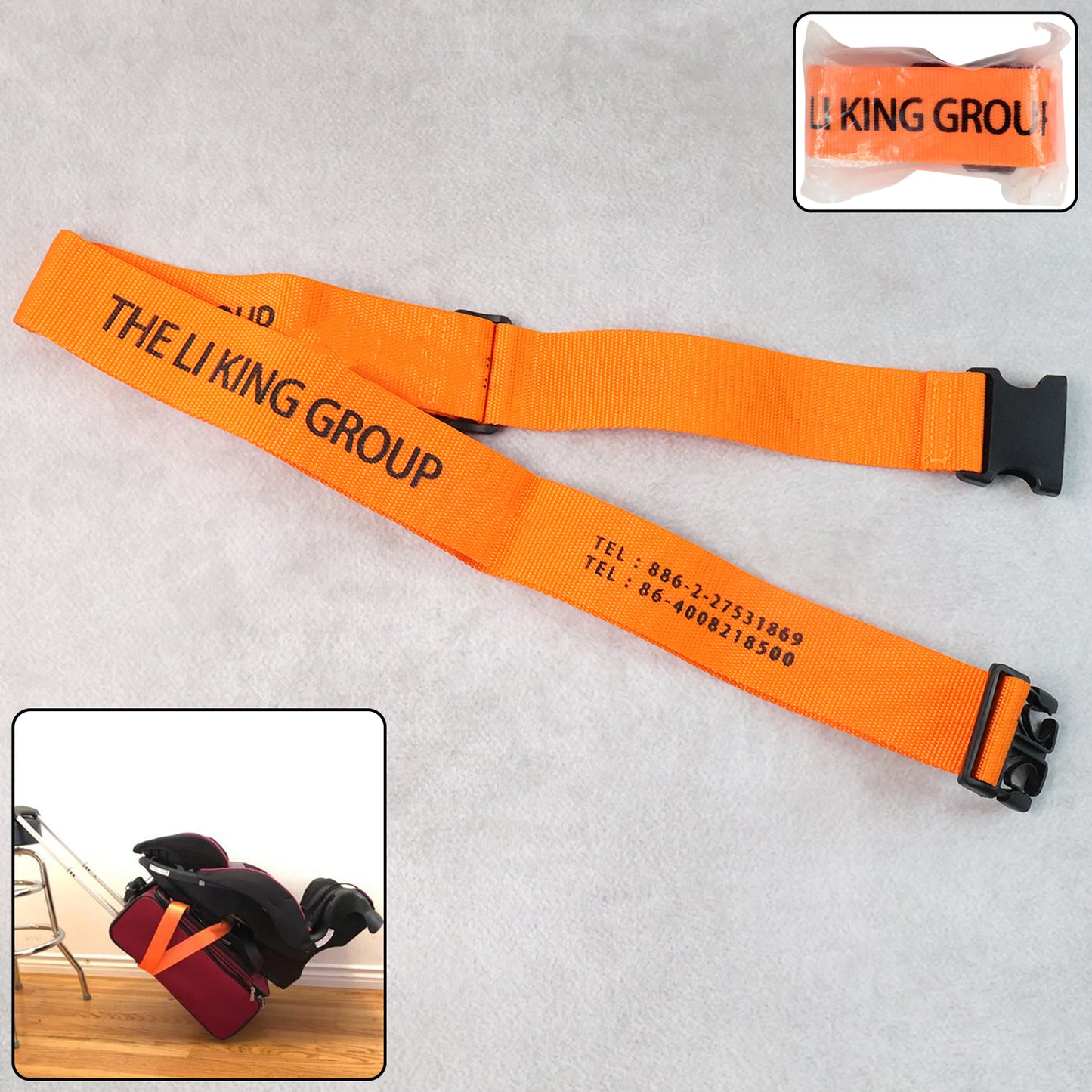 Adjustable Luggage Strap with Buckle - 1 Pc Orange - Happy Price - Image 6