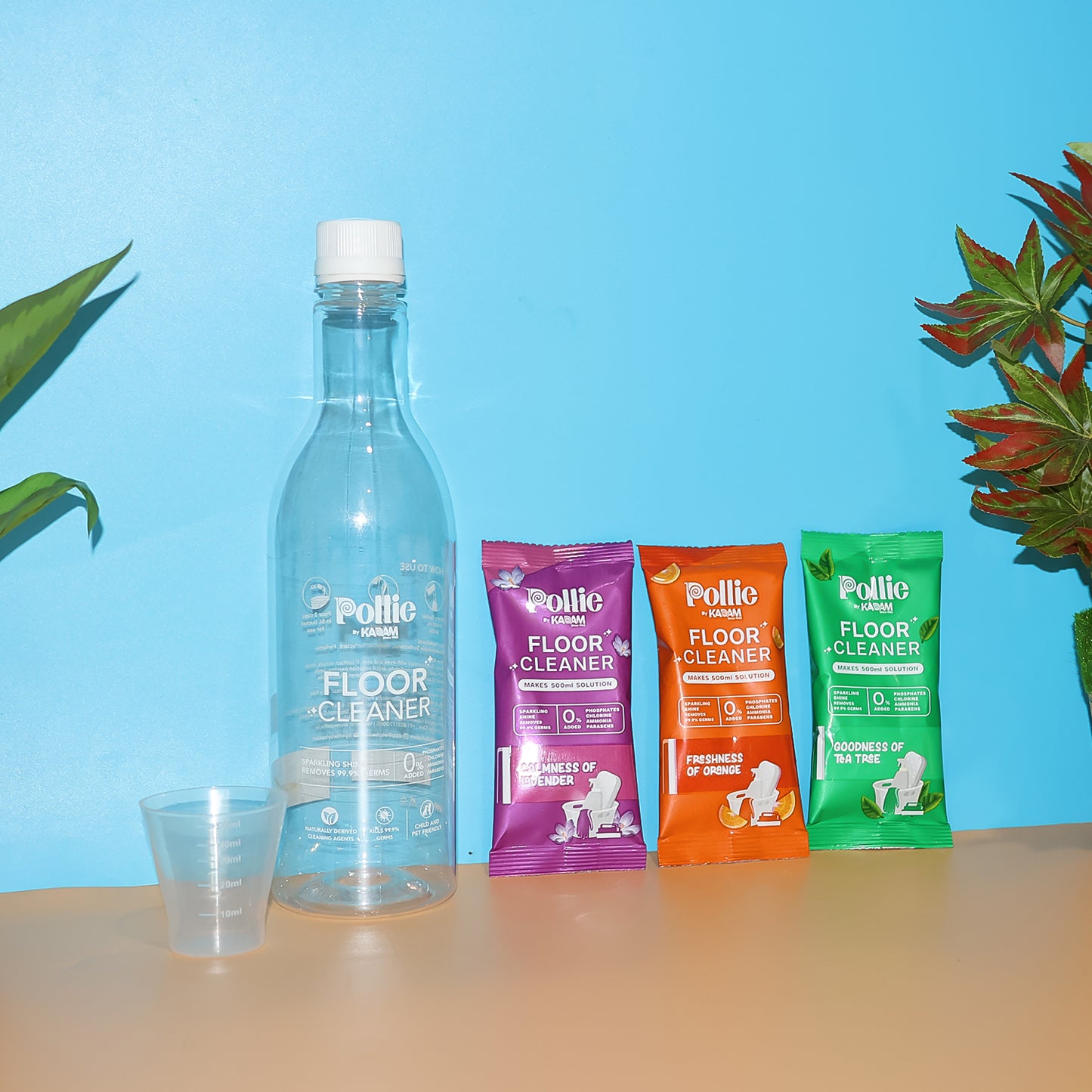 Concentrated Floor Cleaner Refill Kit with Measuring Bottle - 3 Sachets for 1.5 Litres - Happy Price - Image 4