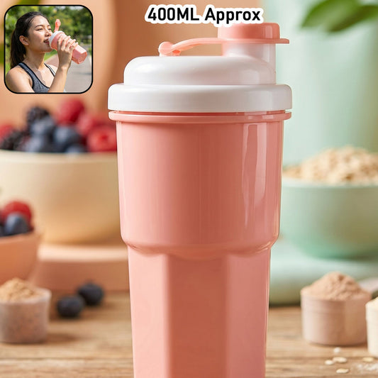 Multipurpose Protein Tumbler With Secure Flip Lid (400ml Approx)
