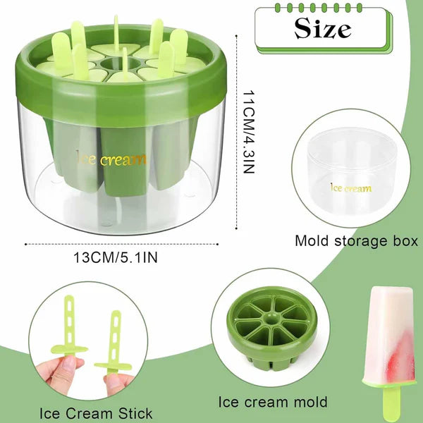 Ice Cream Candy Molds With Sticks Easy Release Summer Party Supplies Popsicles Candy Molds (8 Candy Mold Maker)