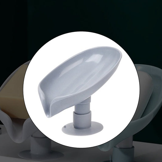 Self Draining Soap Holder For Bathroom Leaf Shape Soap Dish Kitchen Soap Tray - Happy Price - Image 1