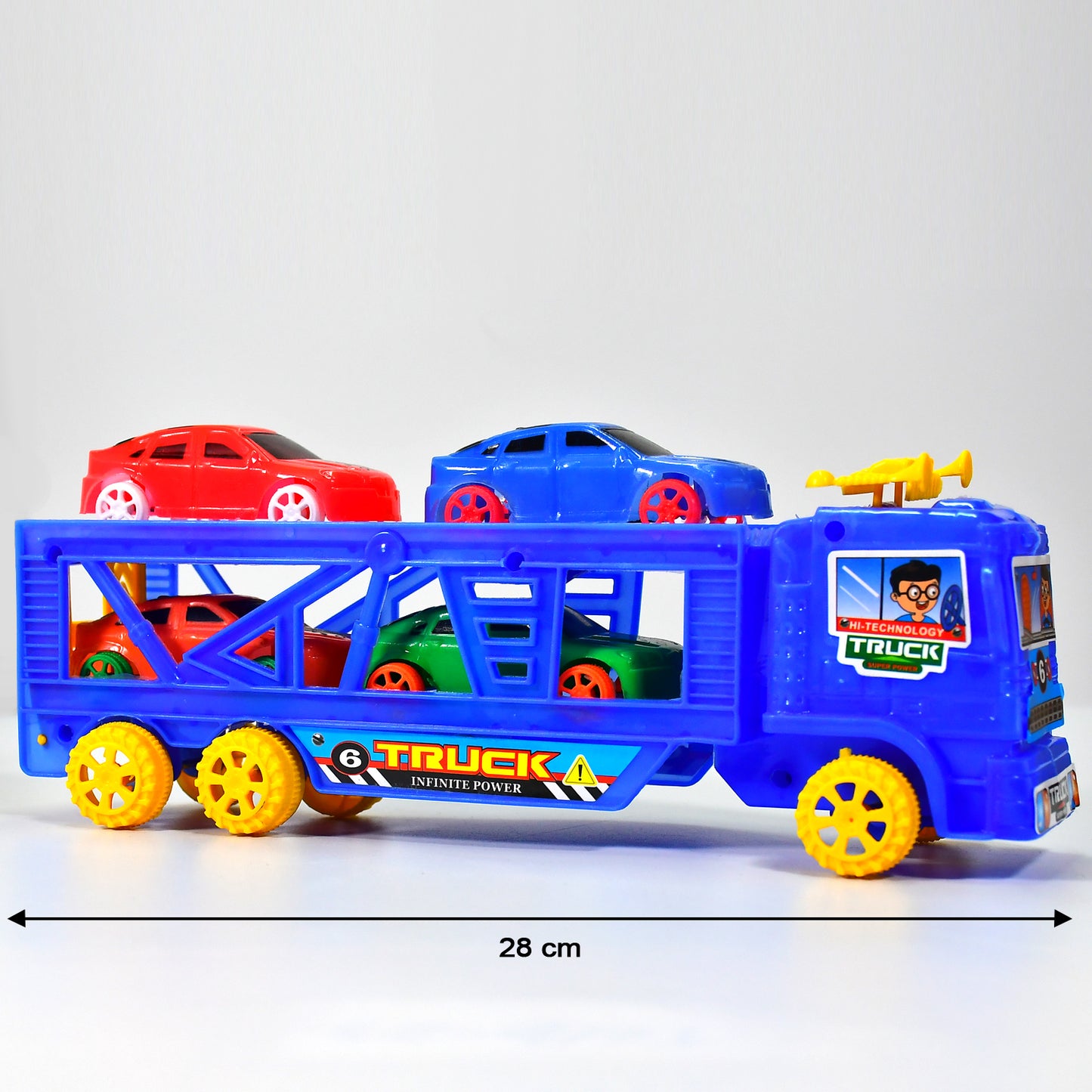 Toy Set Truck With 4 Mini Cars Toy Vehicles For Children - Happy Price - Image 4