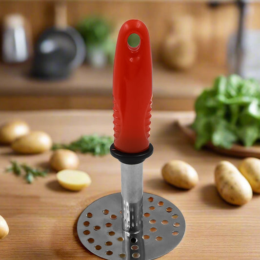 High Grade Stainless Steel Potato Masher Paubhaji  Pav Bhaji Masher With Plastic Handle (1 Pc) - Happy Price - Image 1