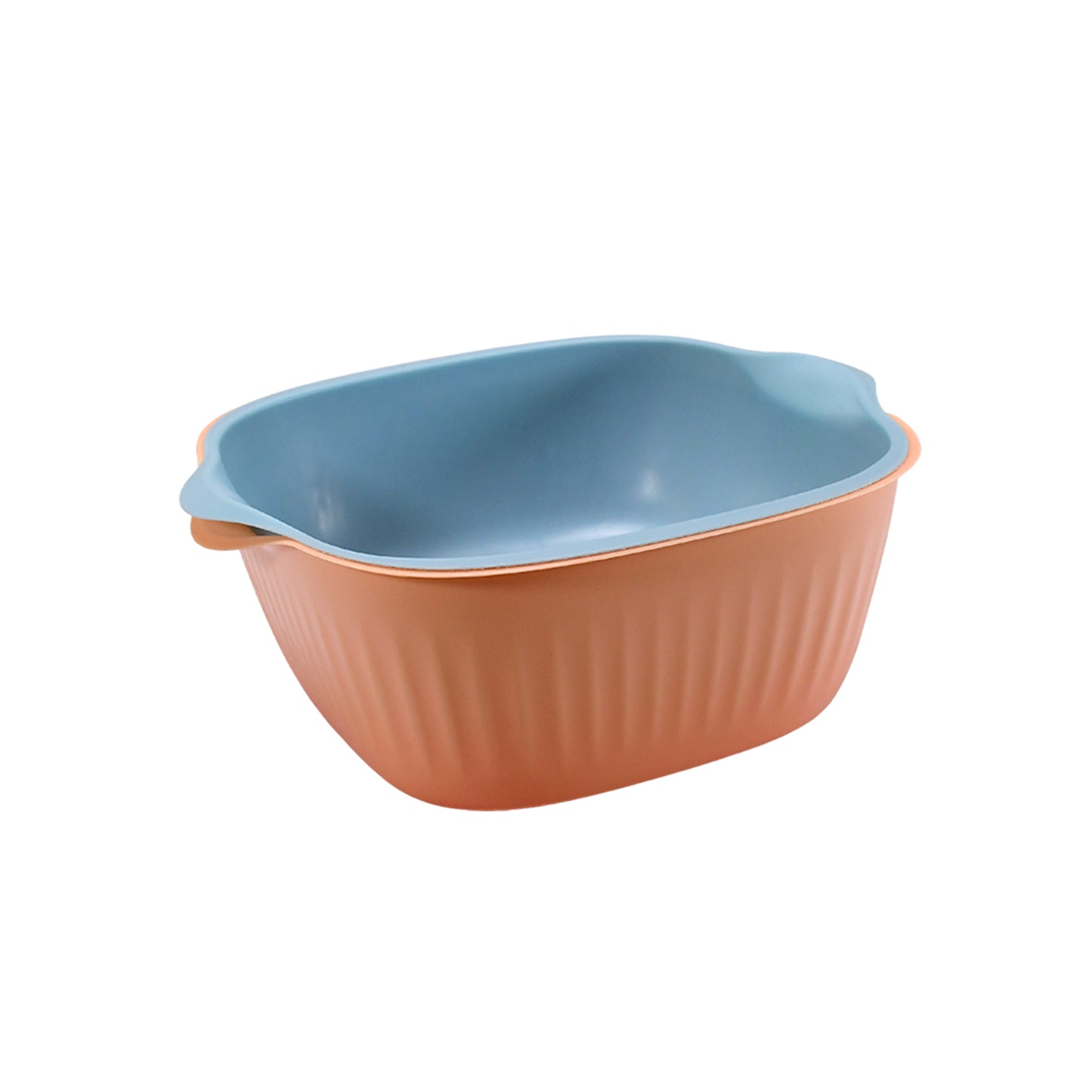 Kitchen Bowl Plastic Washing Bowl And Strainer Drainer Basket For Home  Kitchen Use - Happy Price - Image 2