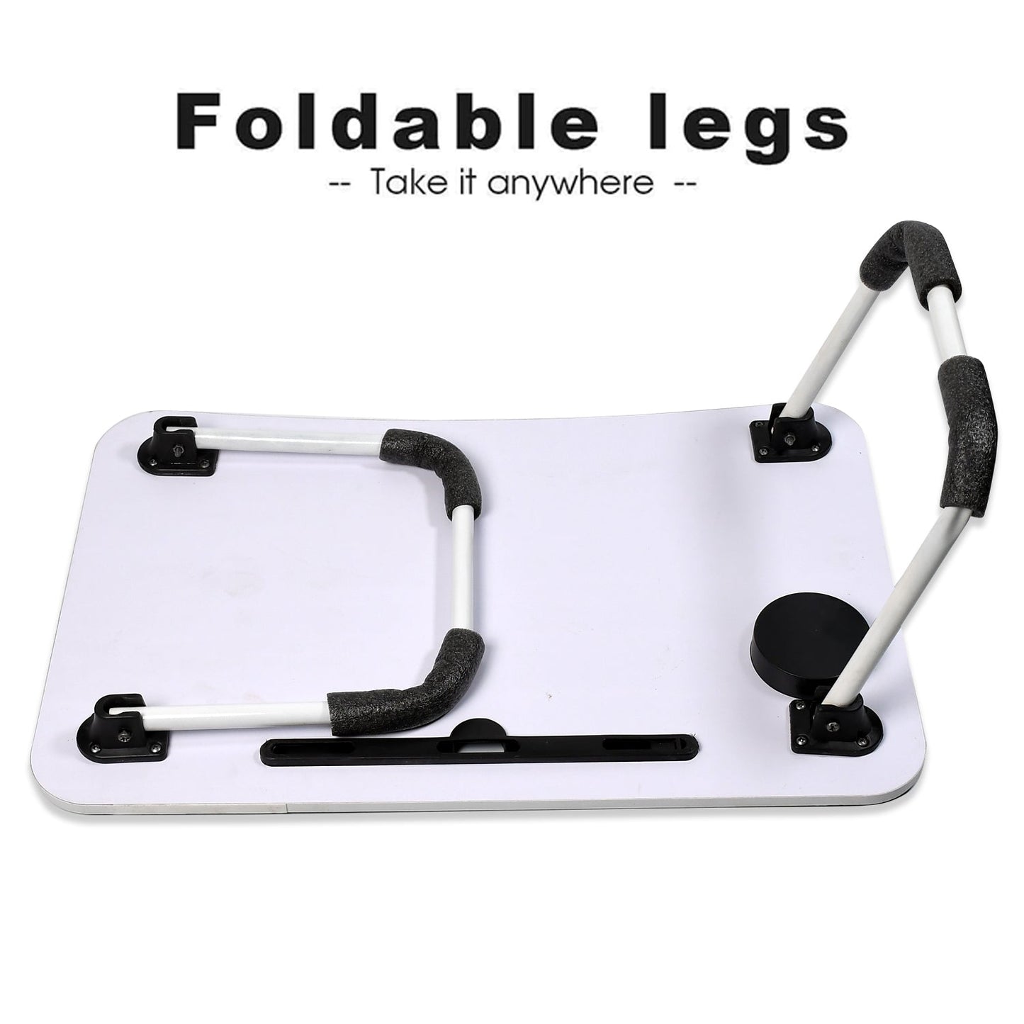 Barbie Design Foldable Bed Study Table Portable Multifunction Laptop Table Lapdesk For Children Bed Foldable Table Work Office Home With Tablet Slot  Cup Holder - Happy Price - Image 5