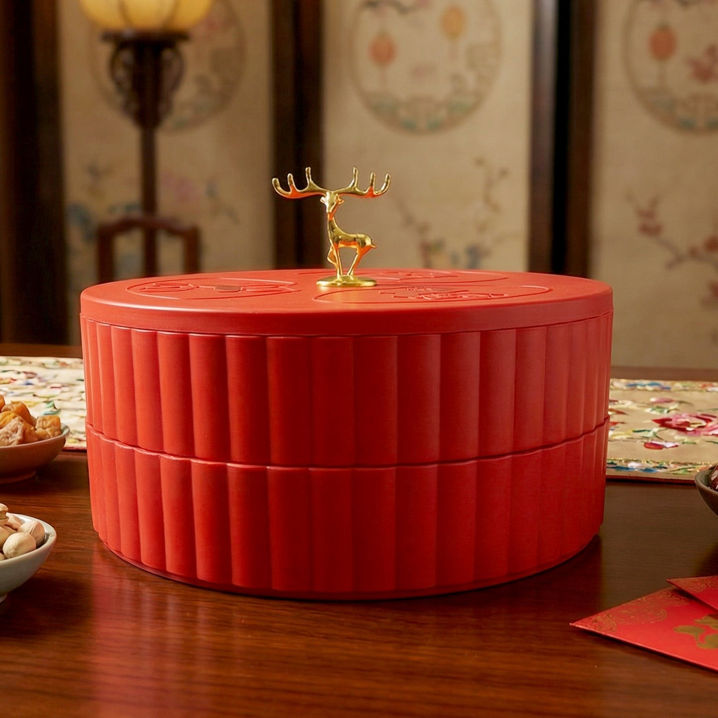 2 Tier Serving Tray with Lid for Dry Fruits & Snacks - 1 Pc - Happy Price - Image 6