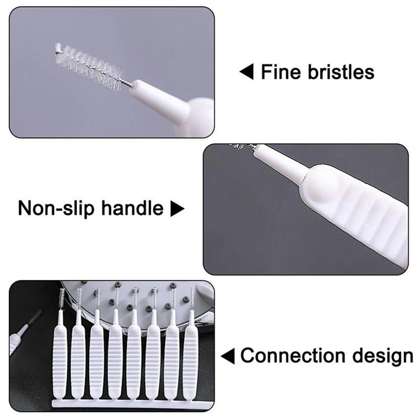 10pcs Shower Nozzle Cleaning Brush Reusable Multifunctional Shower Head Anti-clogging Small Brush - Happy Price - Image 2