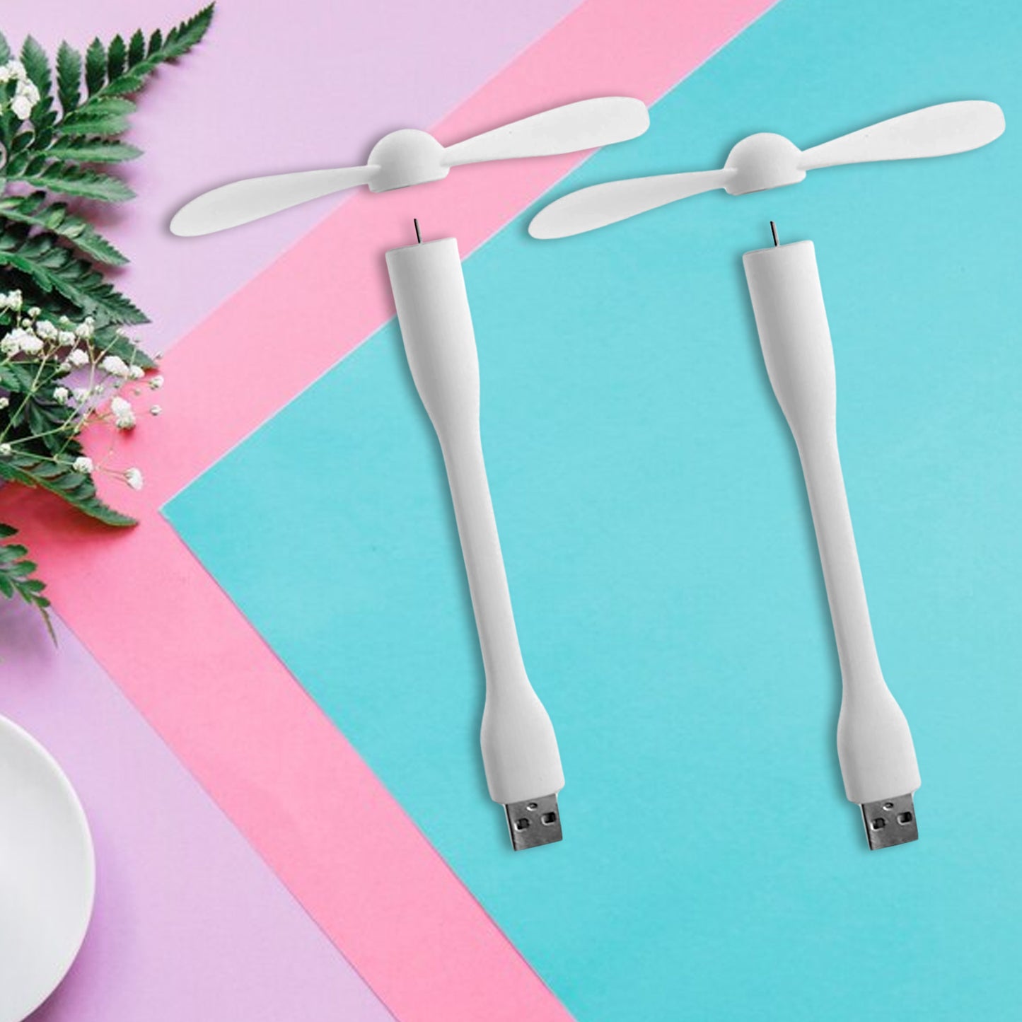 Portable Mini Usb Fan Usb Ligh  Usb 3 Hub  Port Combo - Happy Price - Image 4