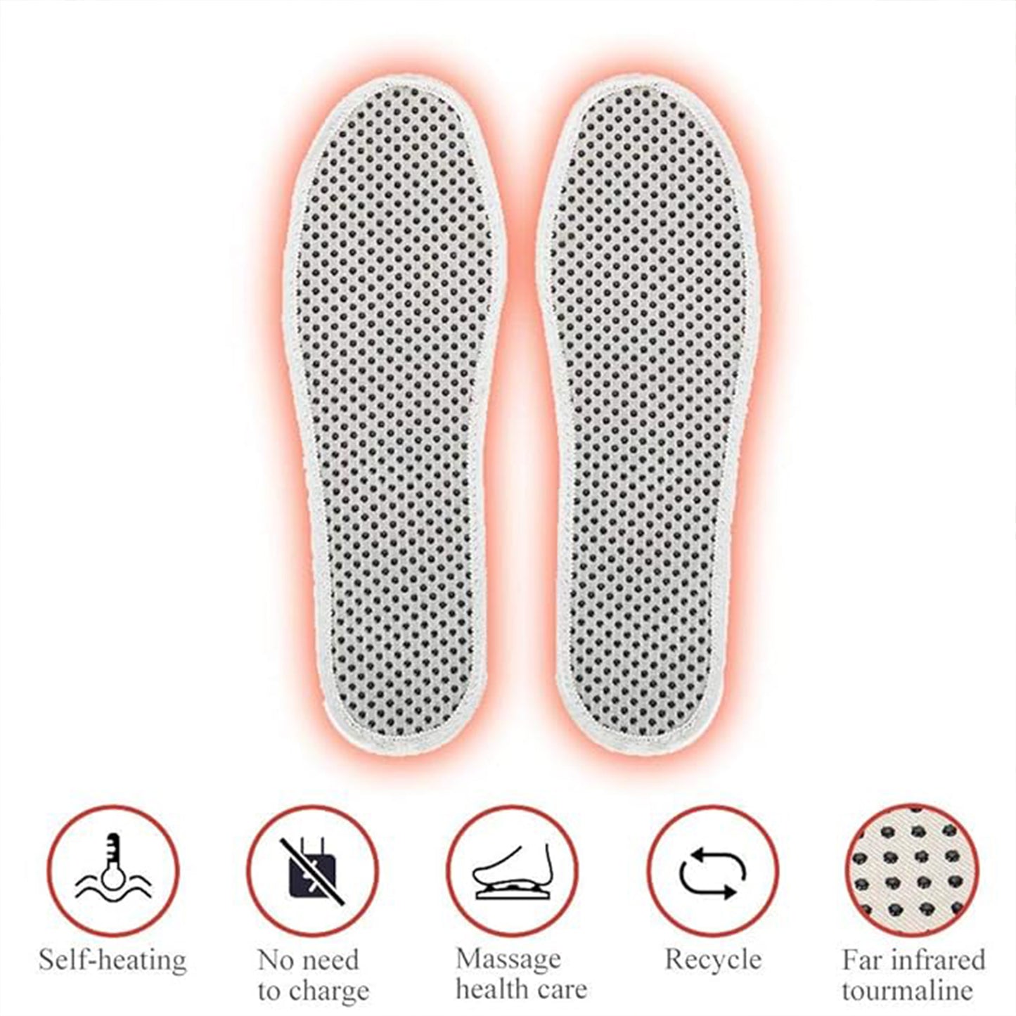 Massage Magnetic Self Heating Insole Shoe Heating Insole For Women Men - Unisex Warm Insole - Thermal Insoles - Tourmaline Self Heating Shoe Inserts - Warm Shoe Pad (1 Pair) - Happy Price - Image 4