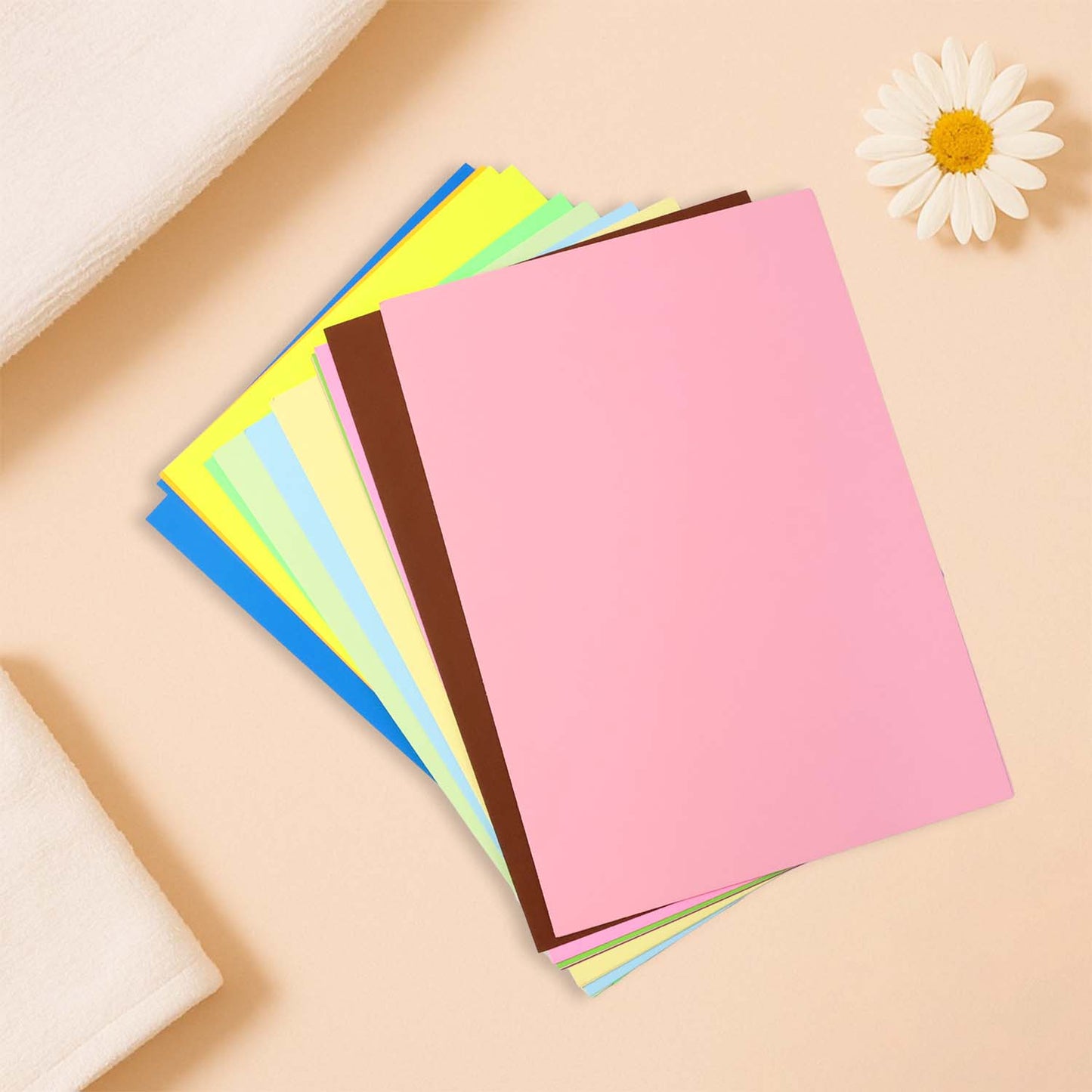 A4 Craft Paper Sheets - 24 Assorted Colors for Art Projects - Happy Price - Image 5