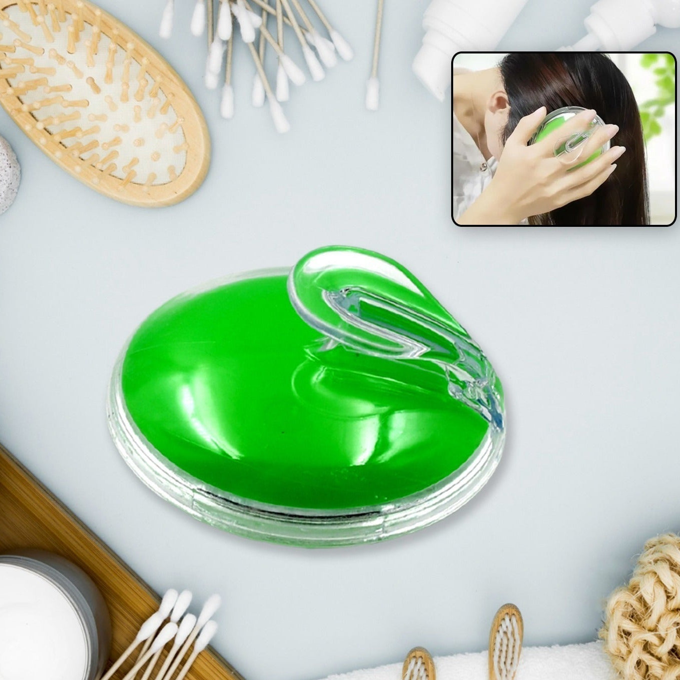 Silicone Head Massager Used In All Kinds Of Places Like Household And Official Places For Unisexul Use Over Head Massage And All. - Happy Price - Image 1