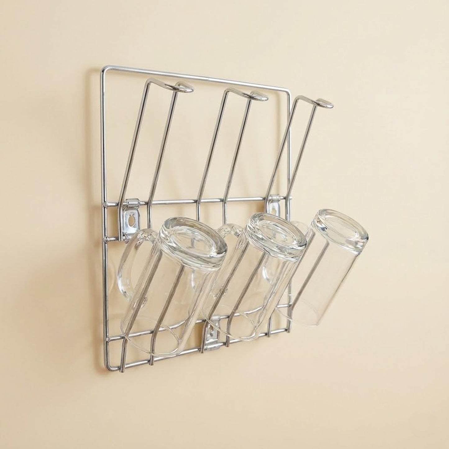 Stainless Steel Wall Mount Mug Rack - 25x25 cm, 1 Pc - Happy Price - Image 6