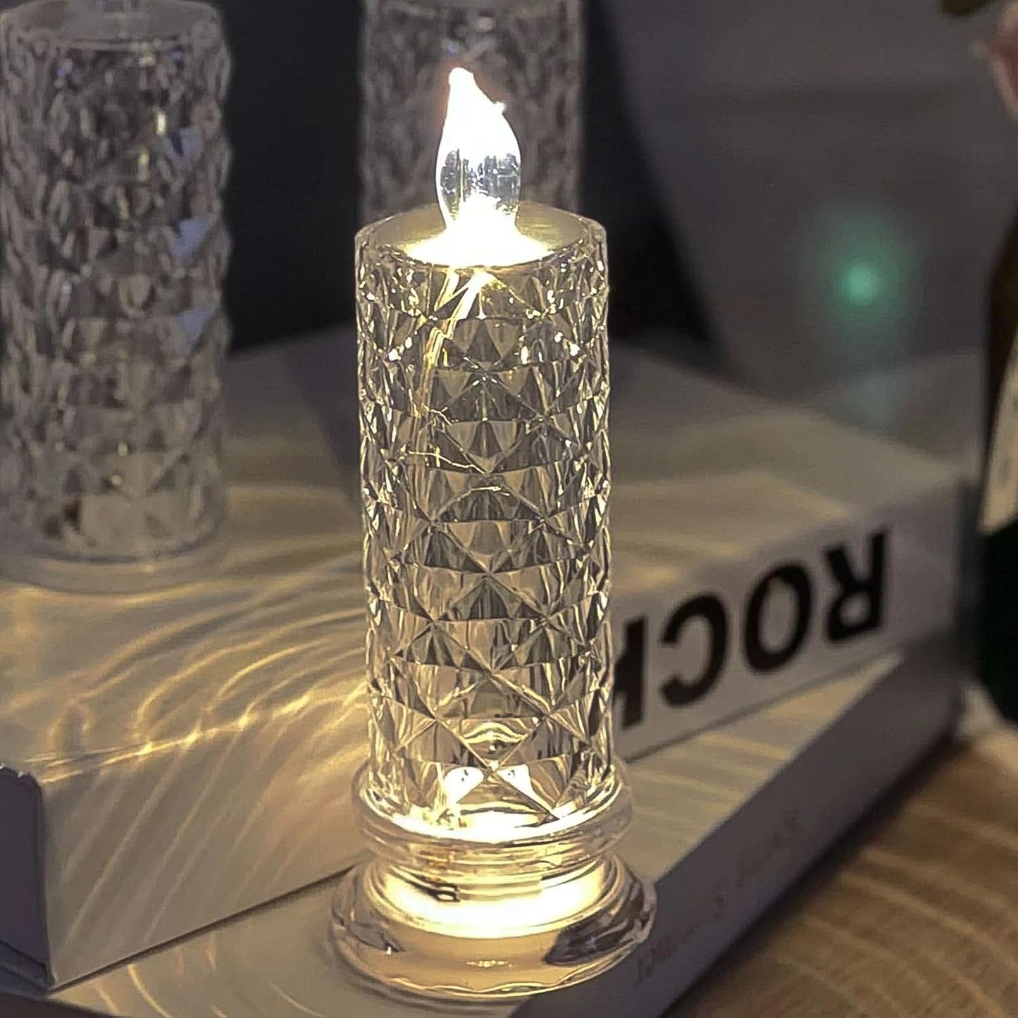 Rose Candles For Home Decoration Crystal Candle Lights - Happy Price - Image 5
