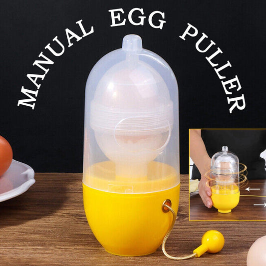 Manual Egg Puller Scrambler Household White Egg Yolk Mixer Kitchen Tool Mix Manual Scrambler Convenient Without Breaking Eggs. - Happy Price - Image 1