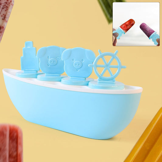 Creative Boat-shaped Ice Cream Mould With Cute Piggy - Happy Price - Image 1