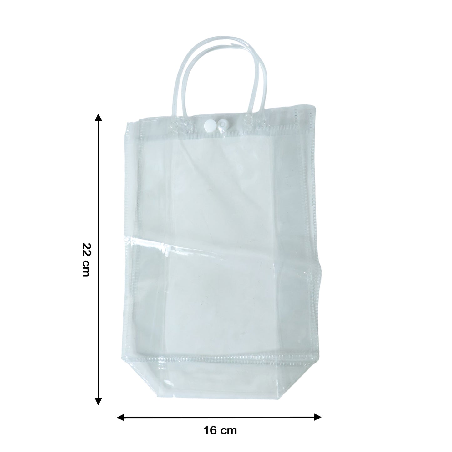 Transparent PVC Carry Bag with Handle - 22 x 16 cm (1 Pc) - Happy Price - Image 5
