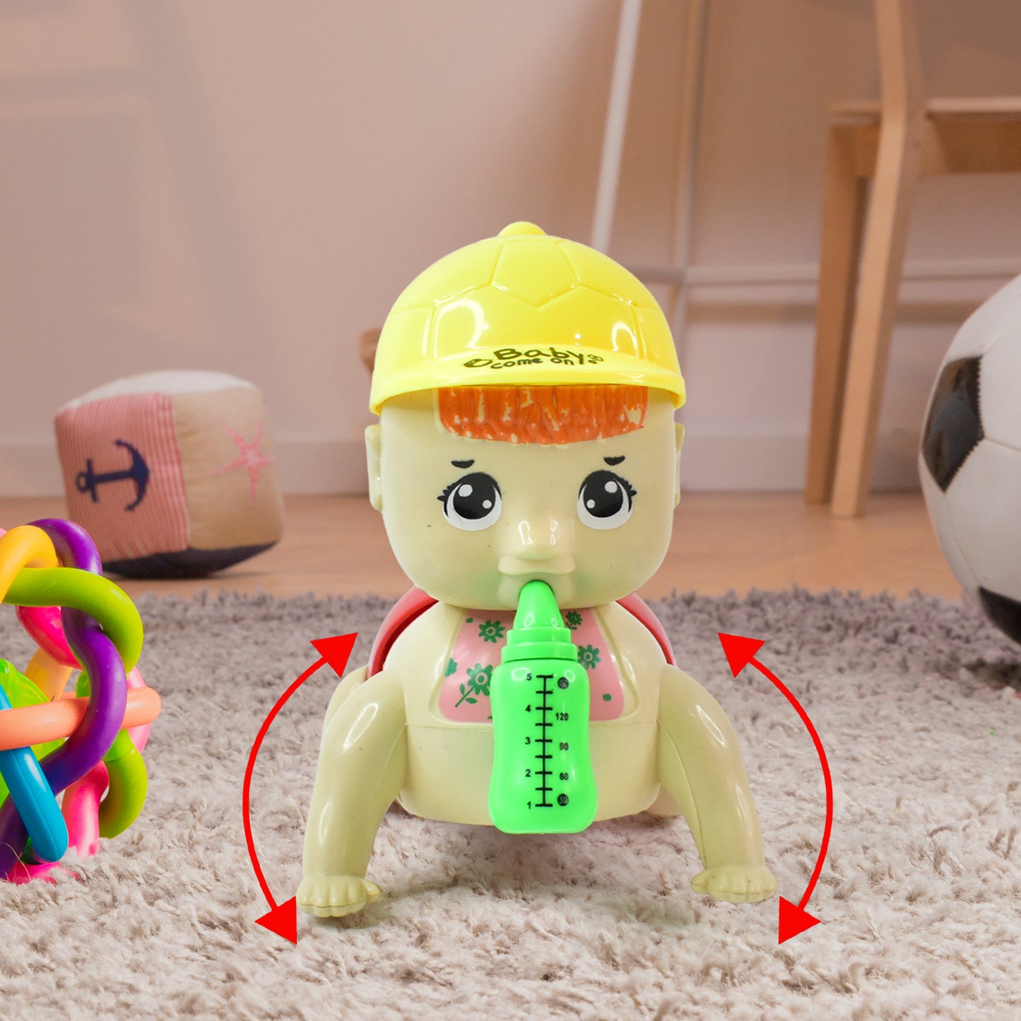 Battery Operated Crawling Baby Toy with Music & Lights for Toddlers - Happy Price - Image 5