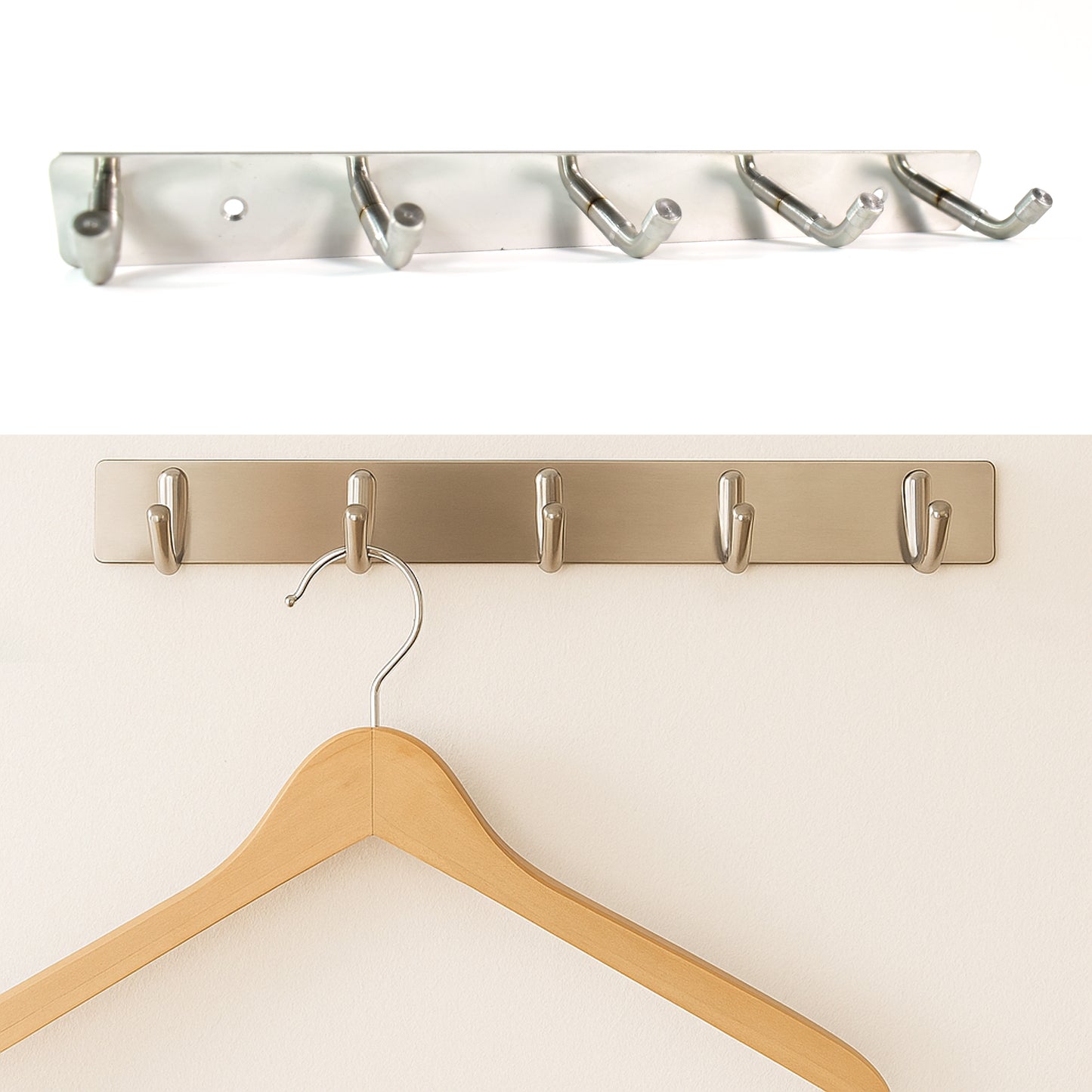 Stainless Steel Wall Mounted Coat 5 Hook Rack (26x3  1 Pc) - Happy Price - Image 5