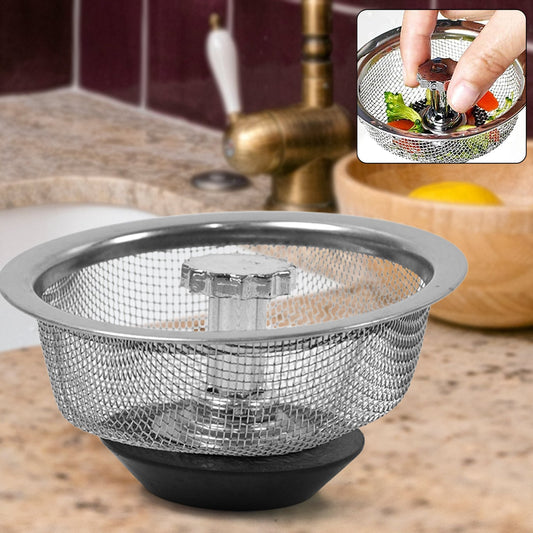 Stainless Steel Sink Strainer Basket Strainer Kitchen Sink Strainer (1 Pc) - Happy Price - Image 1
