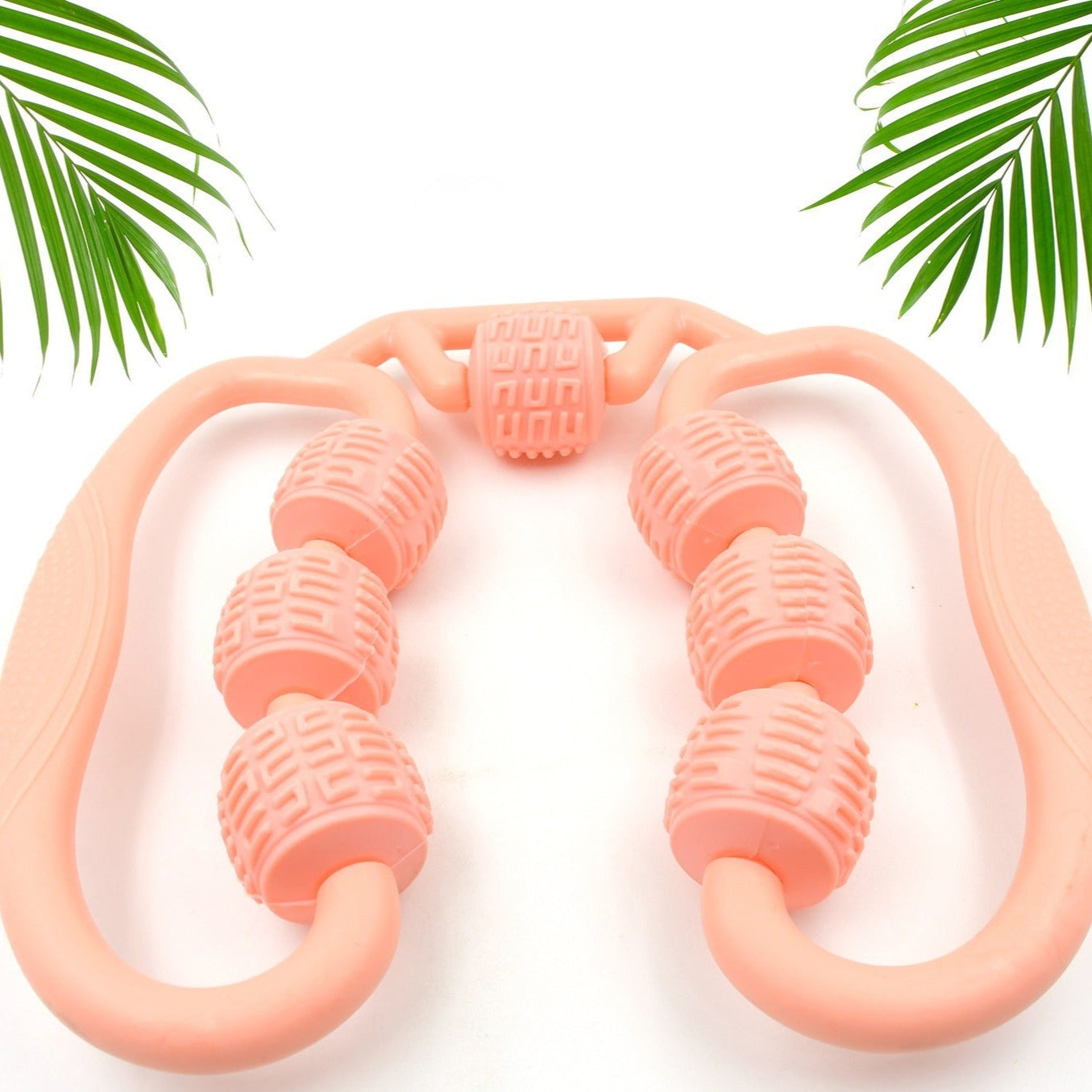 Muscle Massage Roller 8 10 Wheels Relieve Soreness Leg Muscle Roller Fitness Roller Muscle Relaxer Massage Roller Ring Clip All Round Massaging Uniform Force Elastic Pp Drop Shaped For Home Use (1 Pc) - Happy Price - Image 1