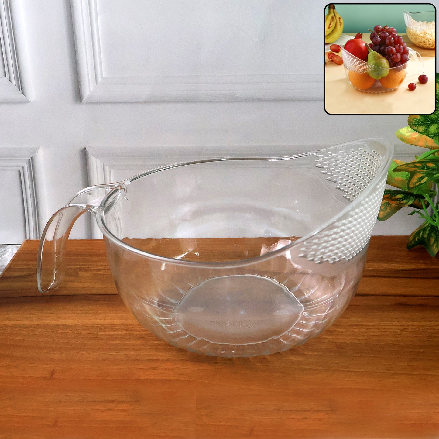 Supermom Multipurpose Transparent Plastic Bowl  Basket With Handle (1 Pc) - Happy Price - Image 6