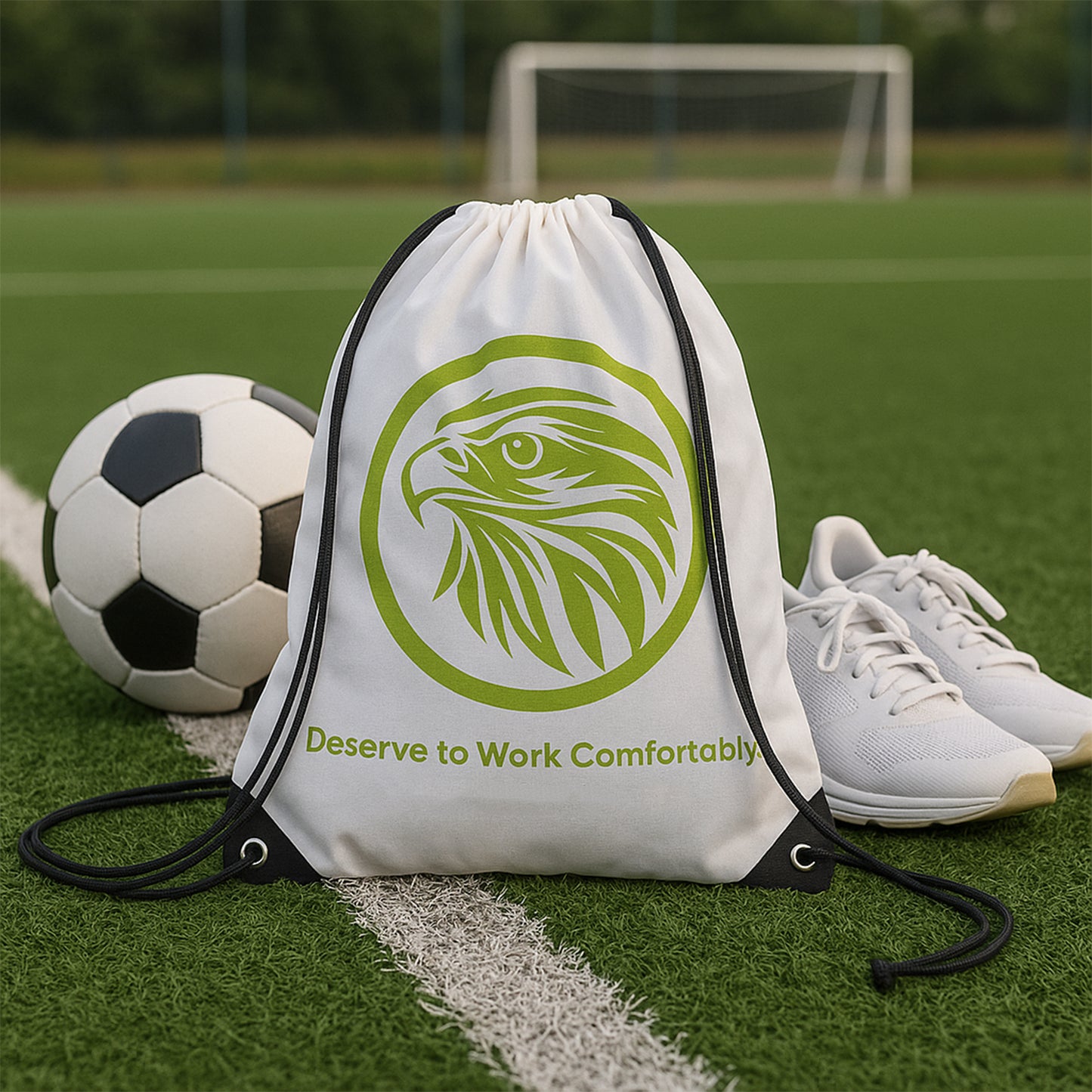 Printed Eagle Drawstring Backpack Bag (1 Pc) - Lightweight Gym, Travel, School - Happy Price - Image 6