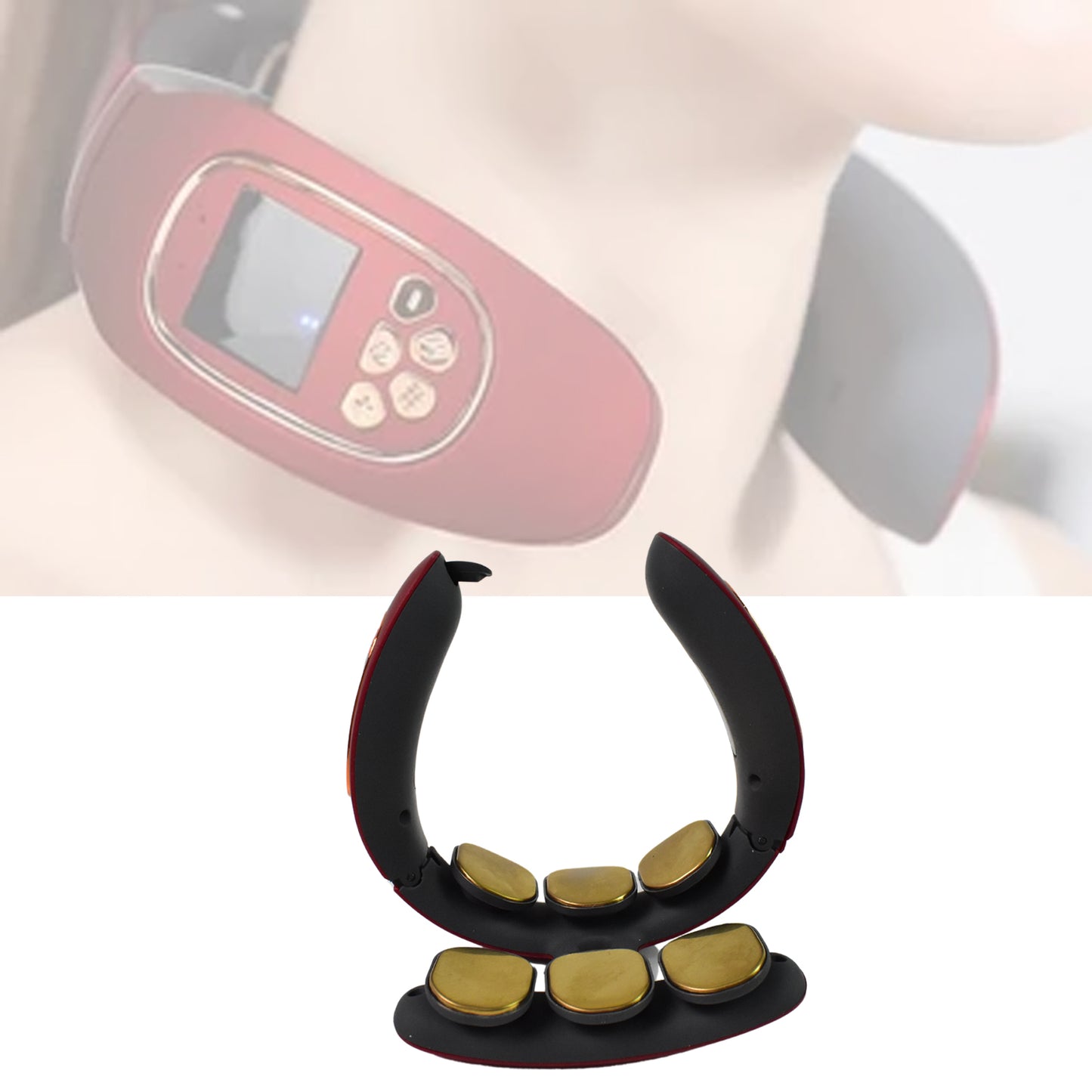 6 Heads Smart Electric Neck And Back Pulse Massager Wireless (1 Pc) - Happy Price - Image 2