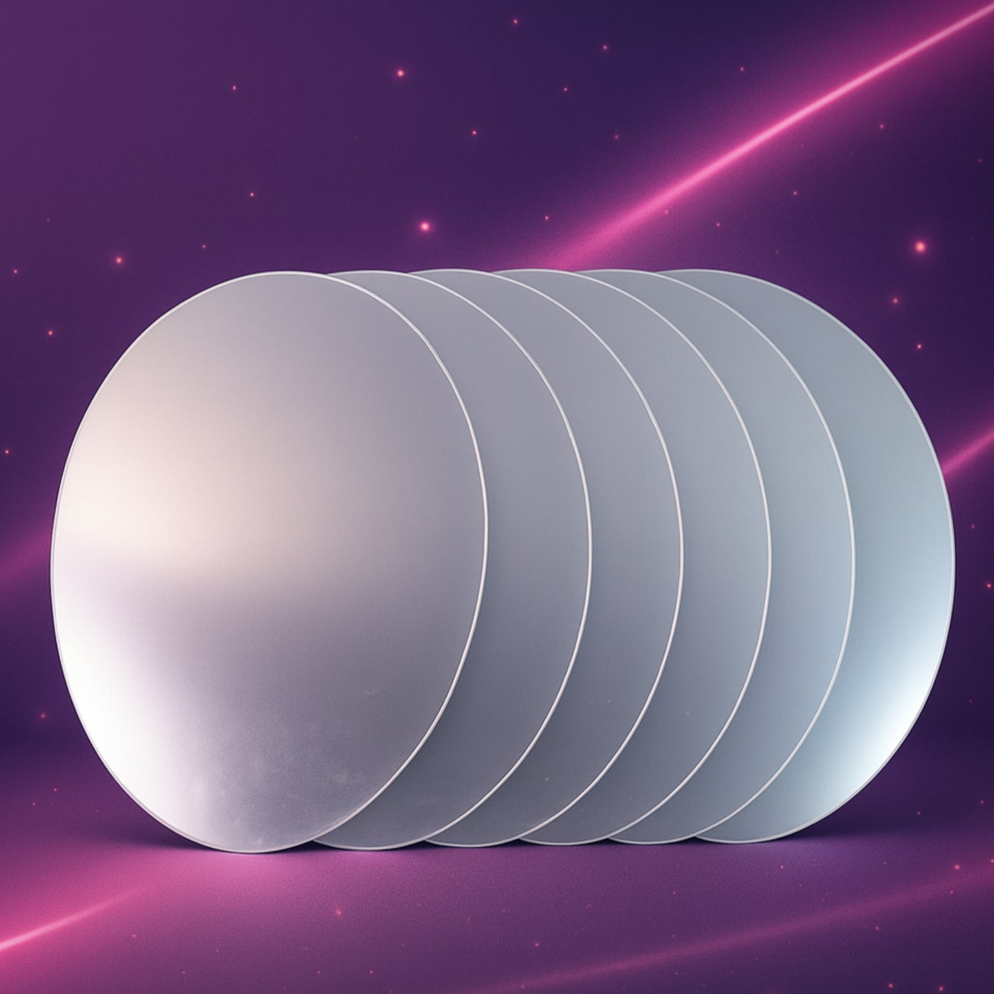 Elegant Oval Frameless Wall Mirror For Home  Office Decor (6 Pc) - Happy Price - Image 4