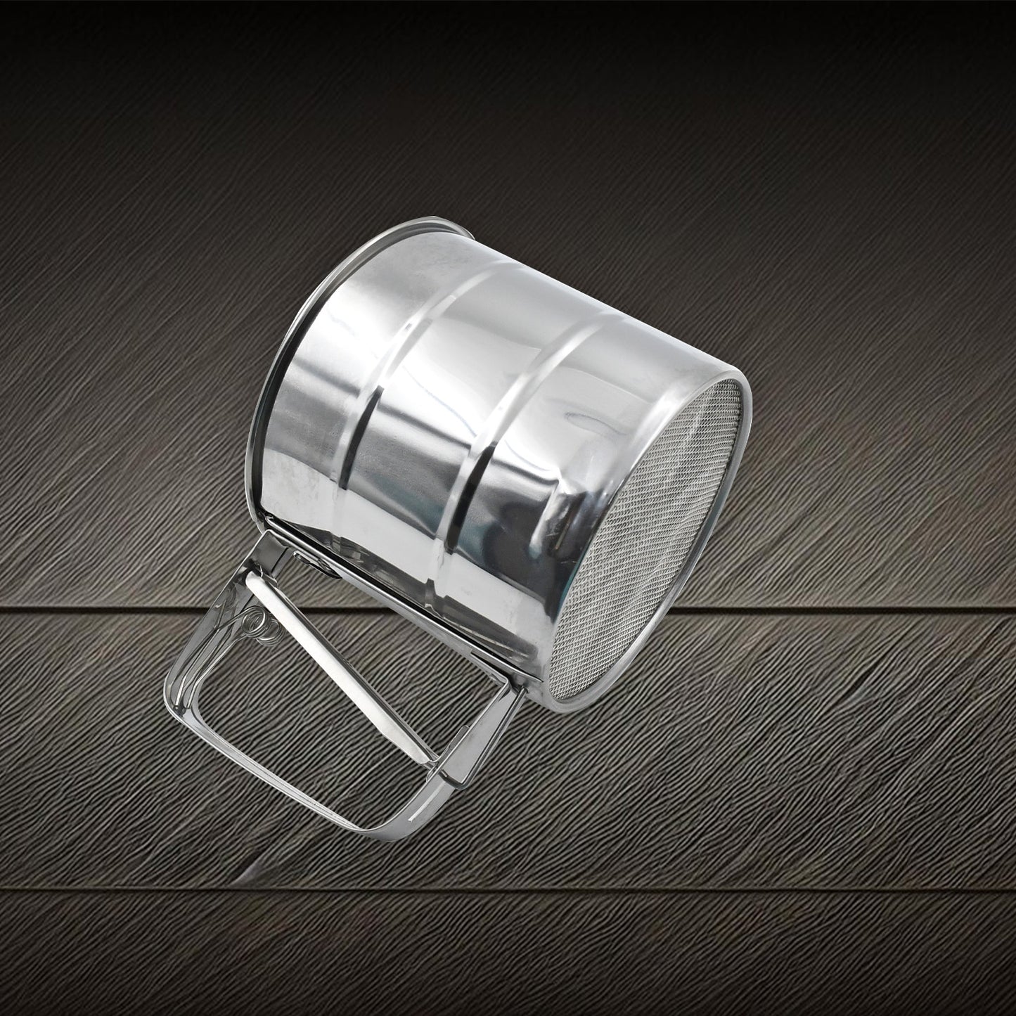 Manual Stainless Steel Flour Sifter Cup with Measuring Marks - Happy Price - Image 6