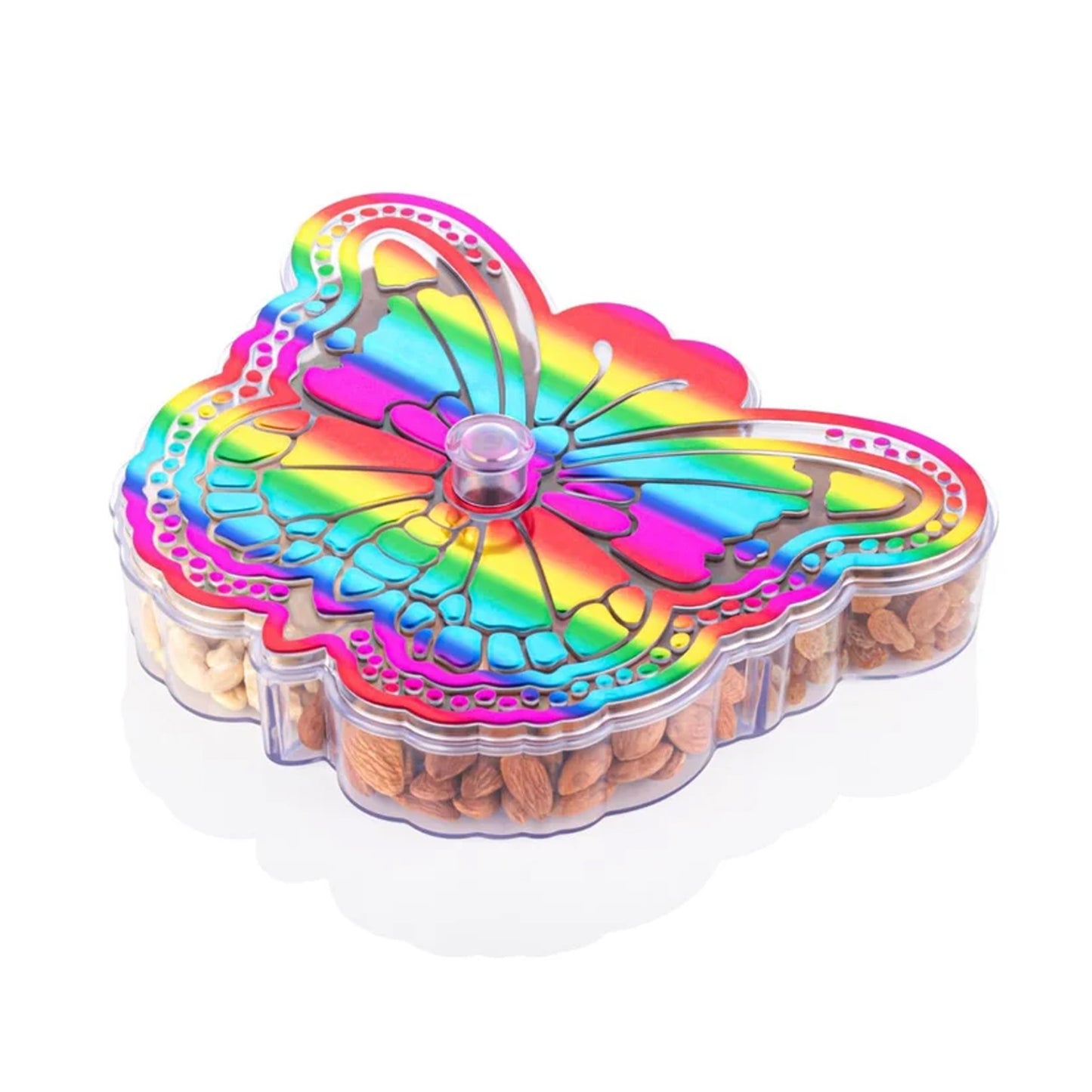 Butterfly Shape 4 Compartment Multipurpose Box  Dry Fruit Box (1 Pc) - Happy Price - Image 5